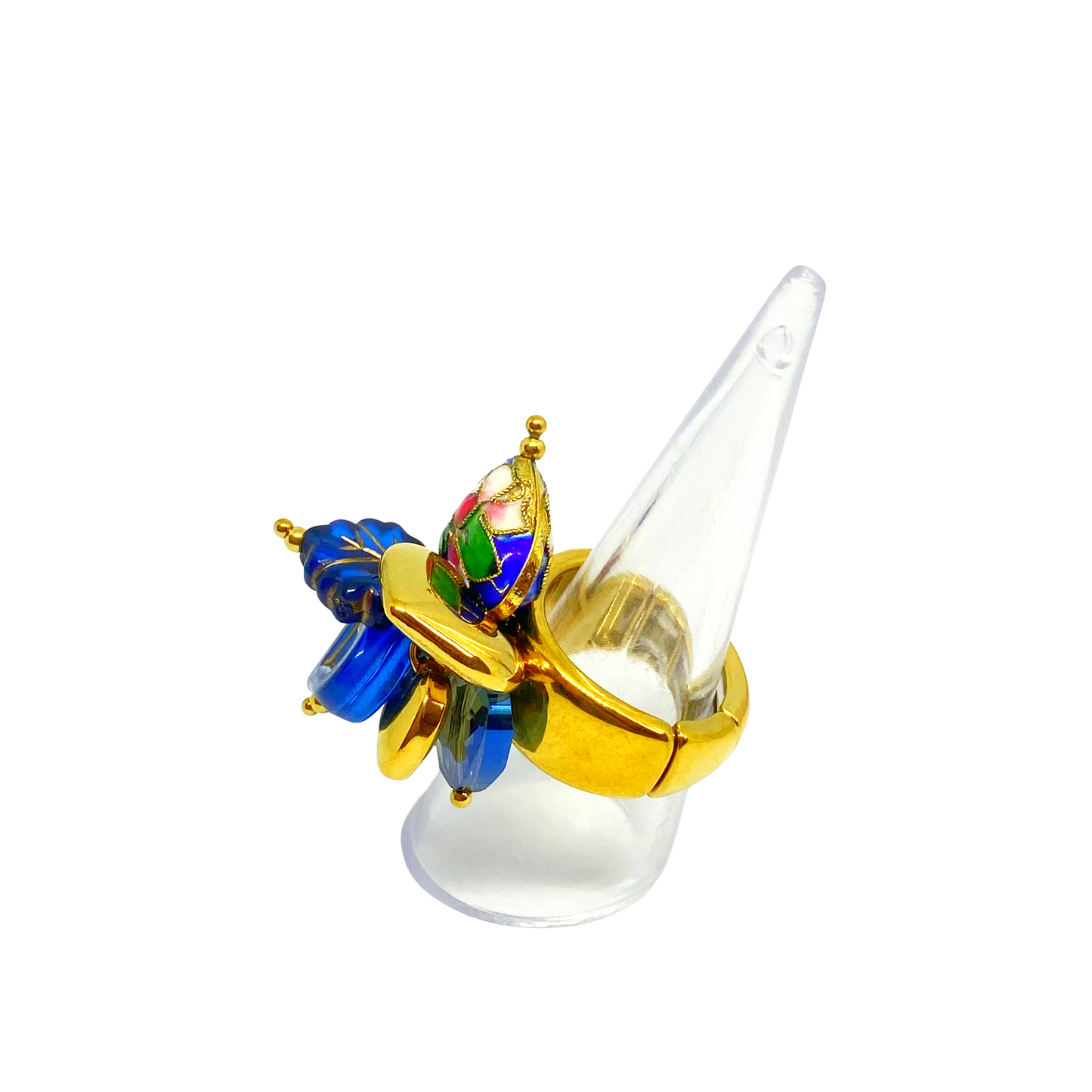 Bague ADÈLE gold/bleu