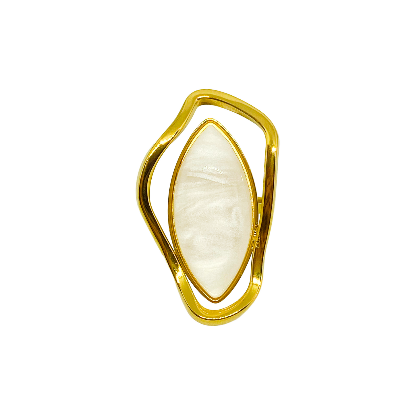 Bague ADIJA gold/blanc