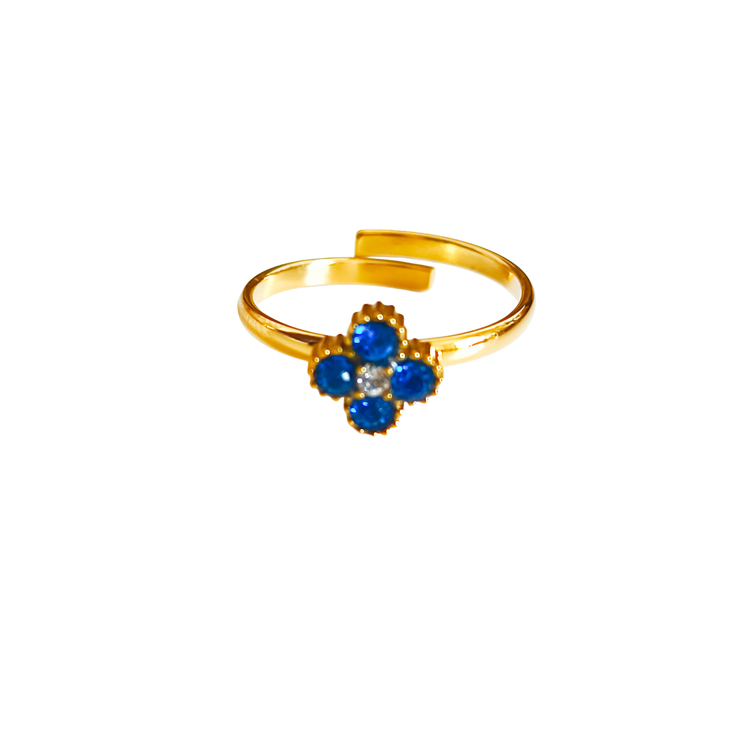 Bague KELIA gold/bleu électrique