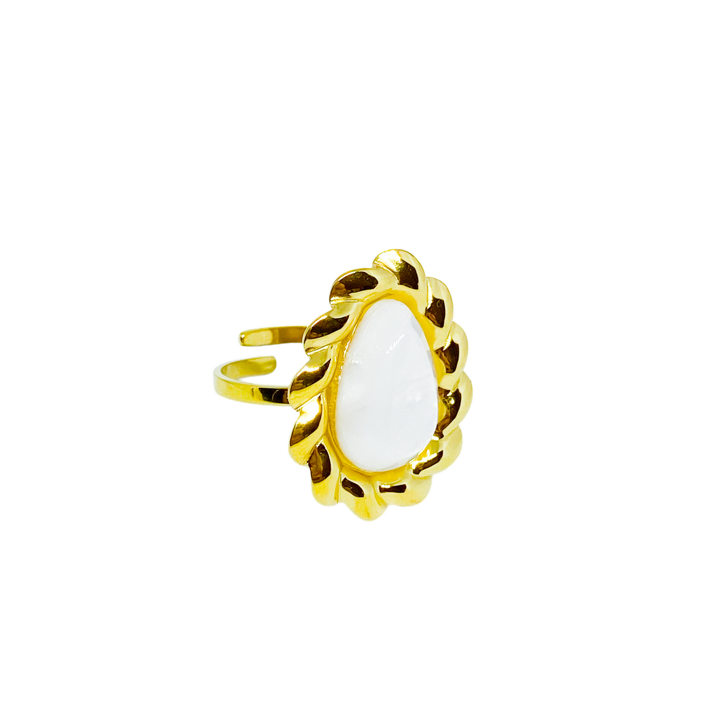 Bague LAURA gold/blanc