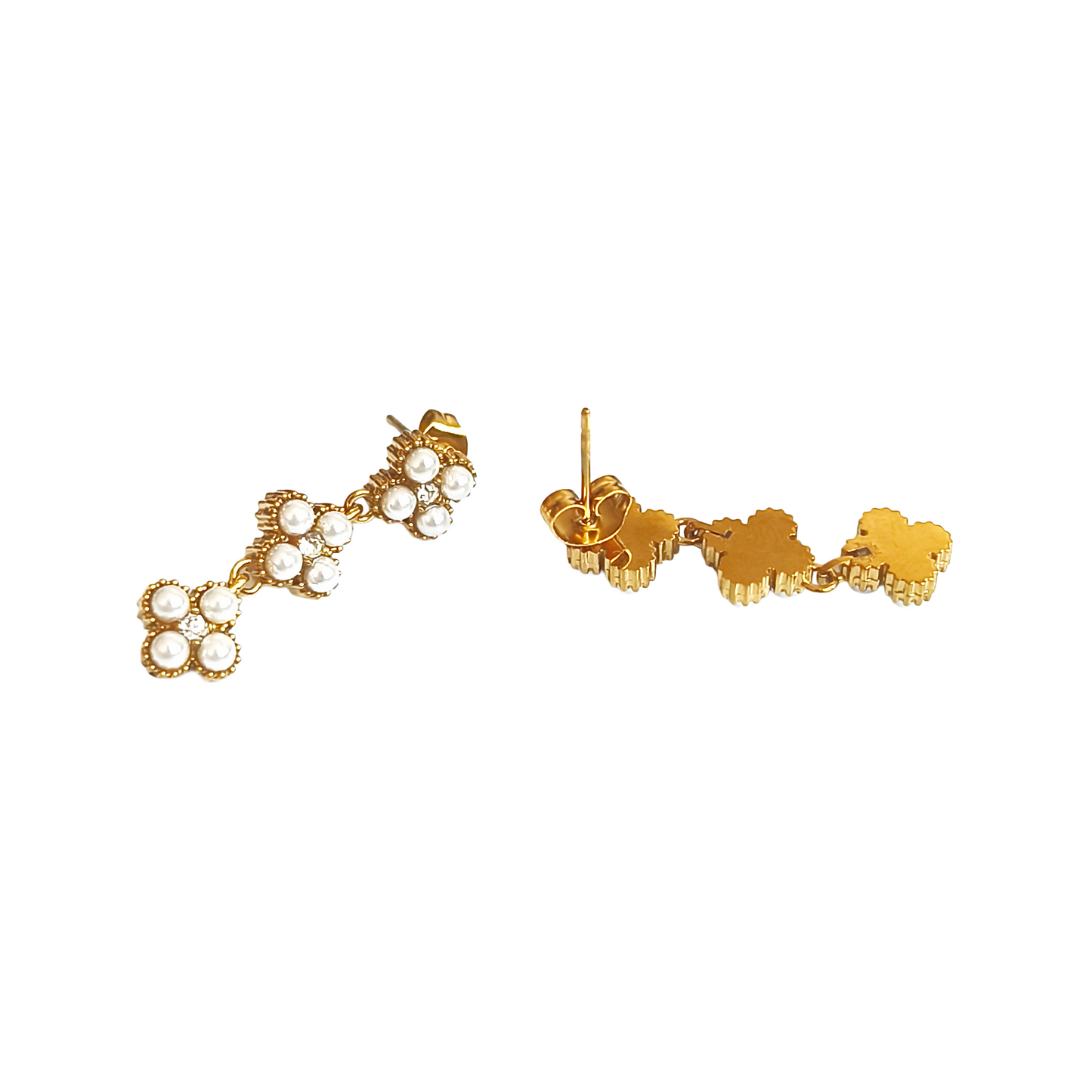Boucles d'oreilles ANGE gold/perle