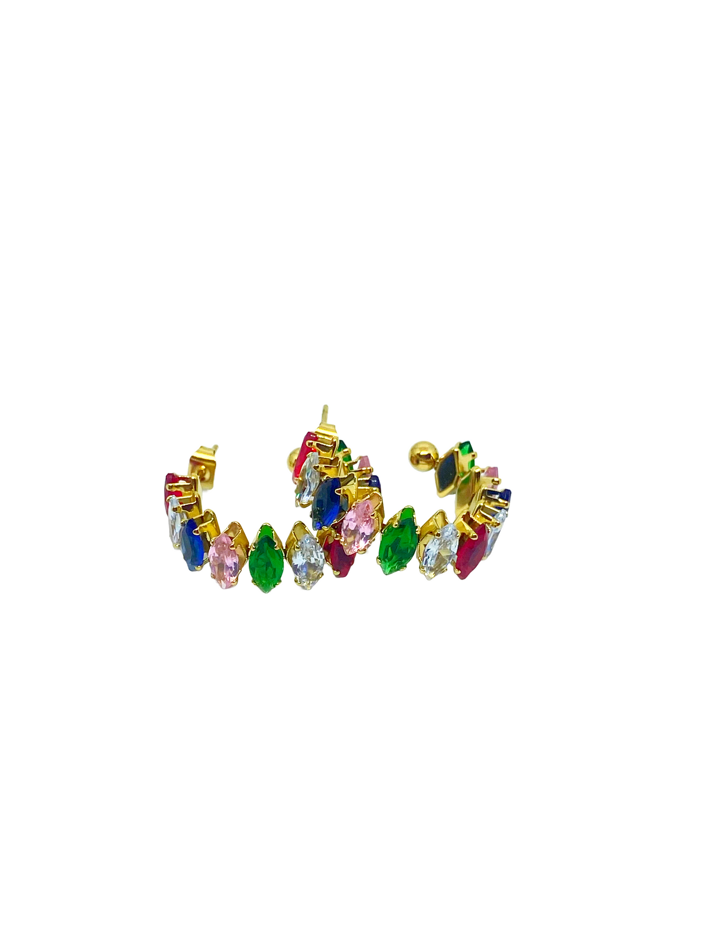 Boucles d'oreilles AYANE gold/multicolore