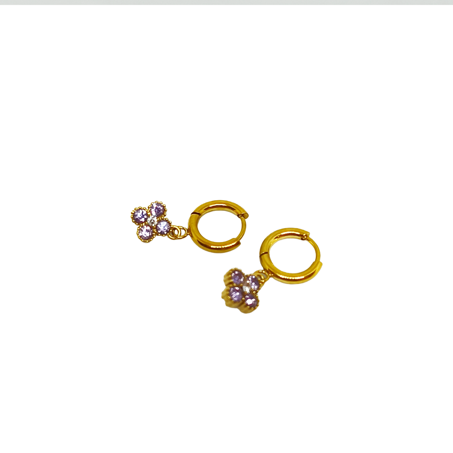 Boucles d'oreilles EMMA gold/lilas