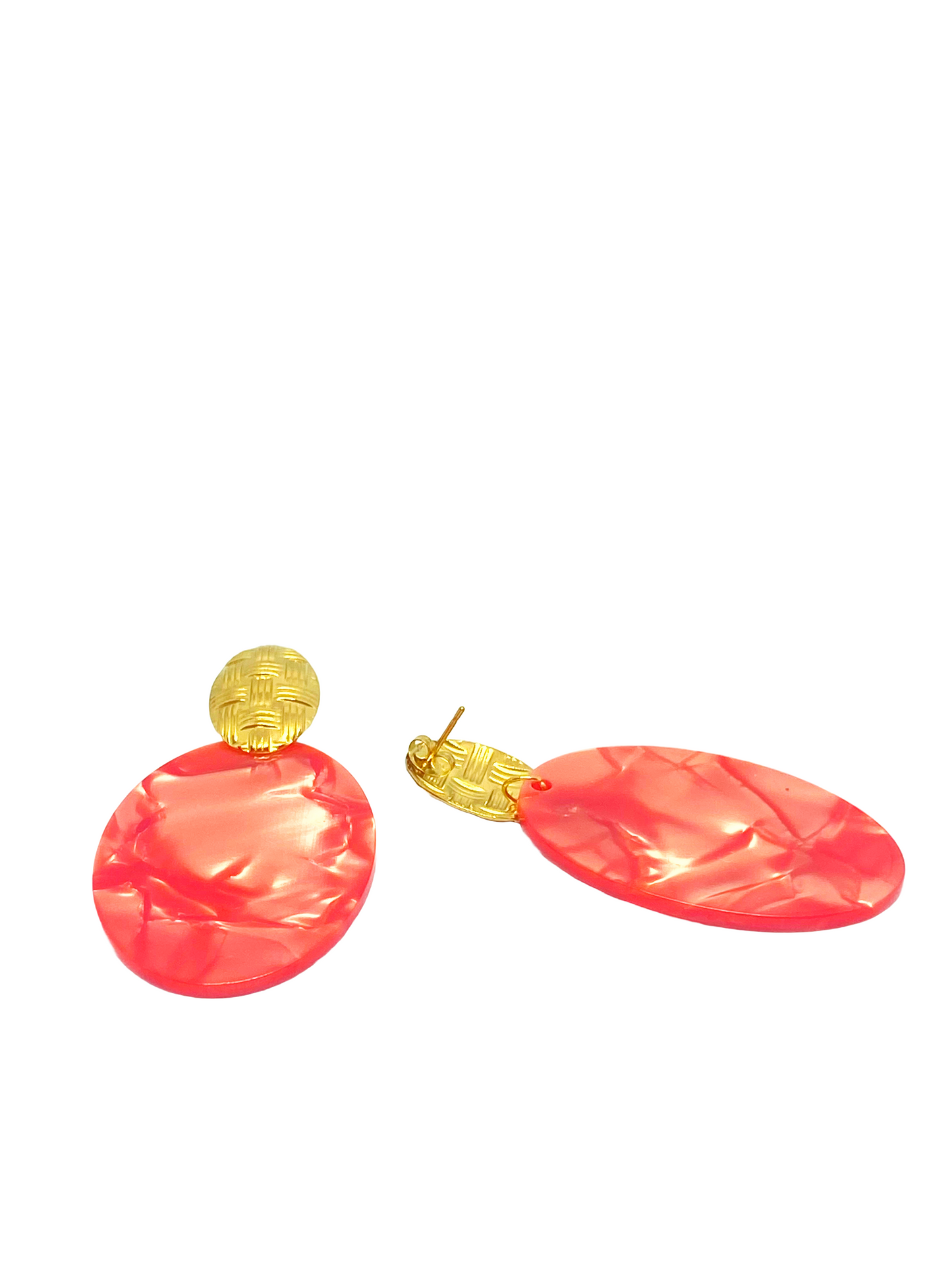 Boucles d'oreilles FATY gold/rouge