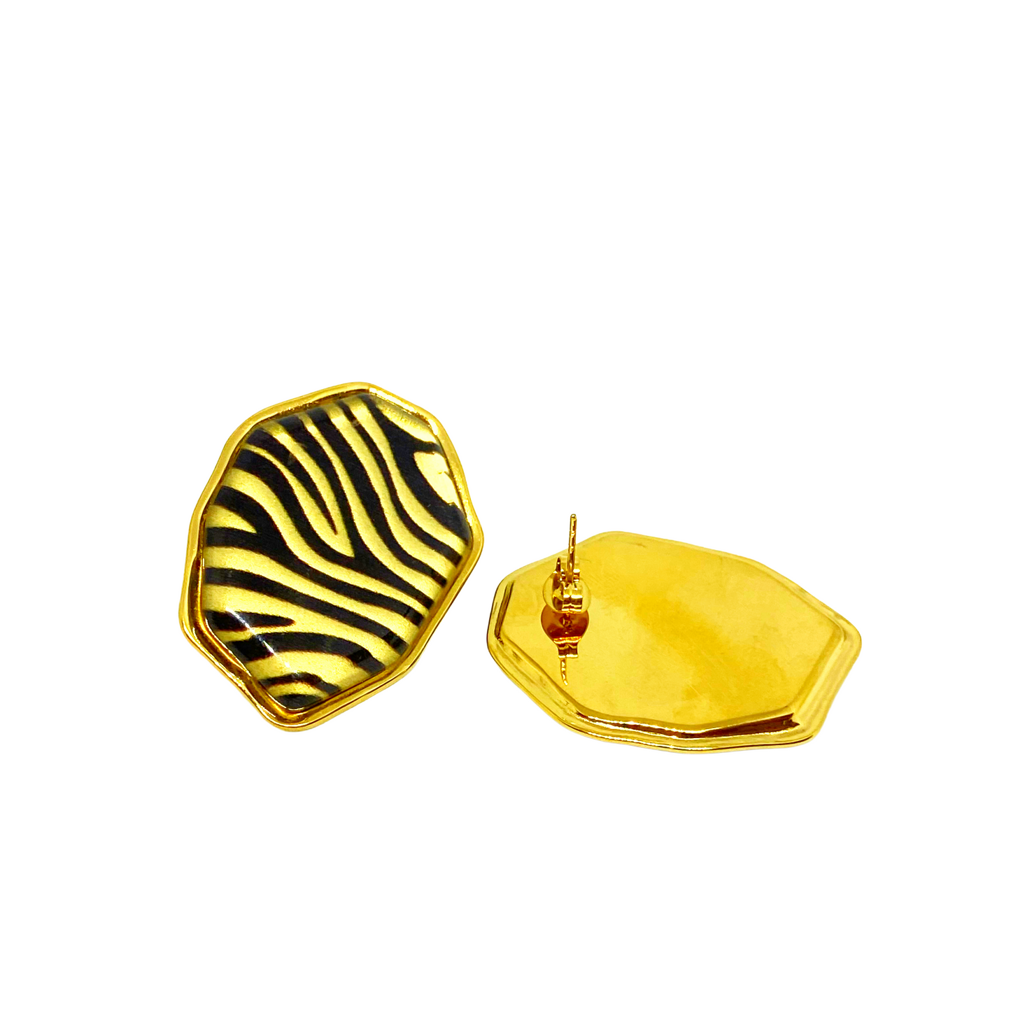 Boucles d'oreilles KELYA gold/zébre