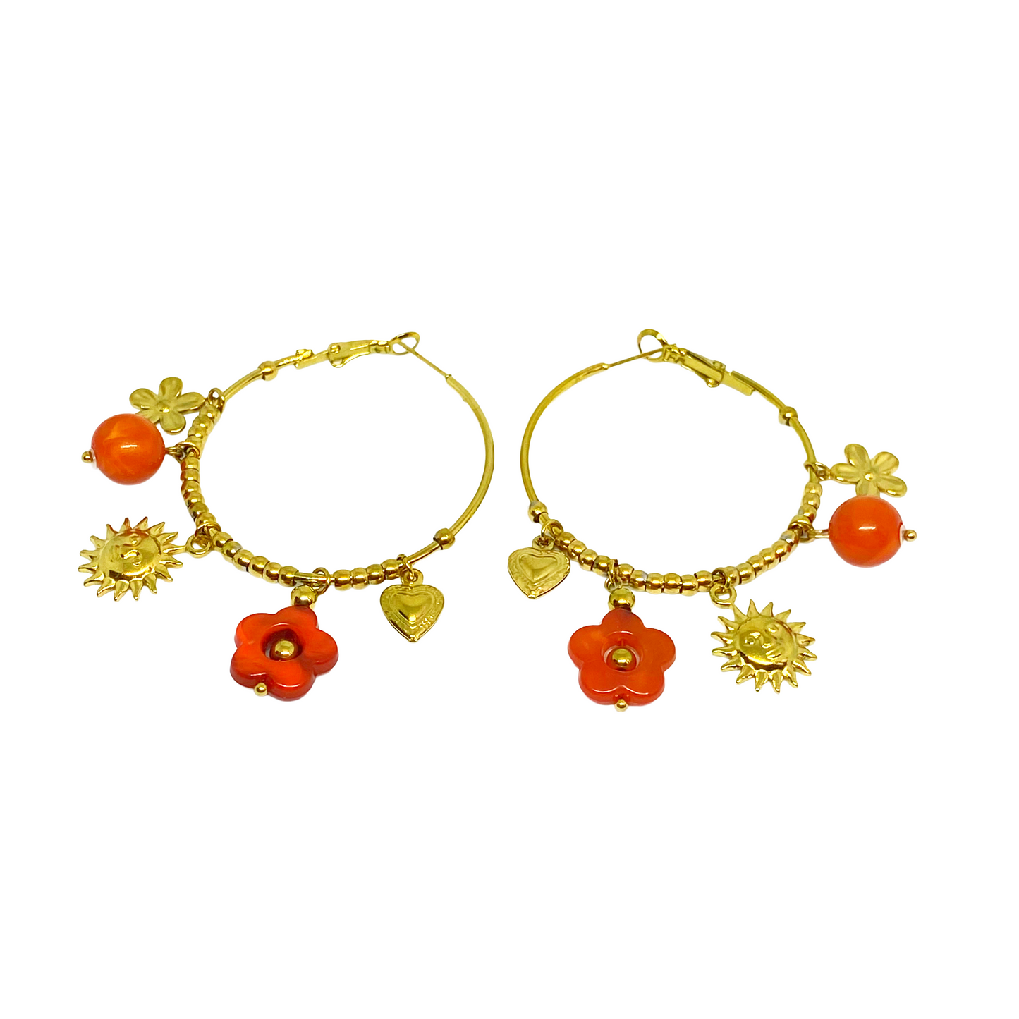 Boucles d'oreilles LEYA gold/orange