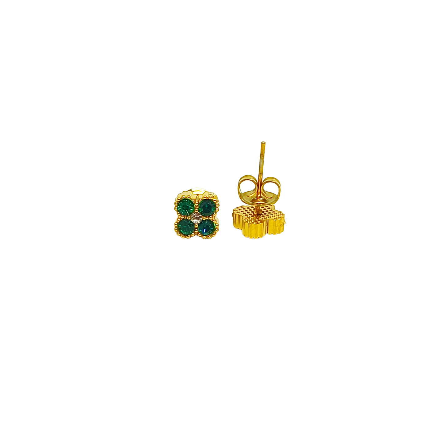 Boucles d'oreilles MALIA gold/vert
