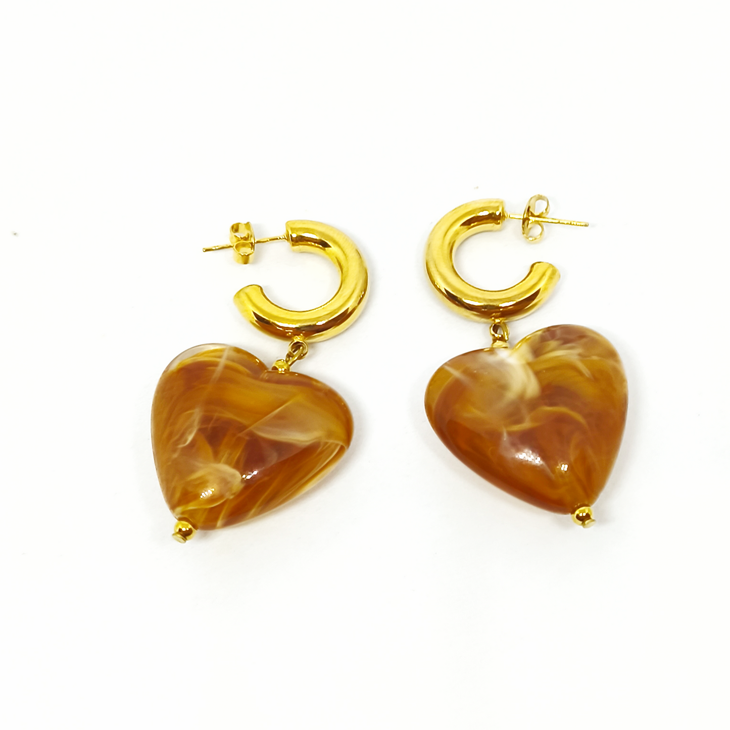 Boucles d'oreilles NATALIA gold/marron