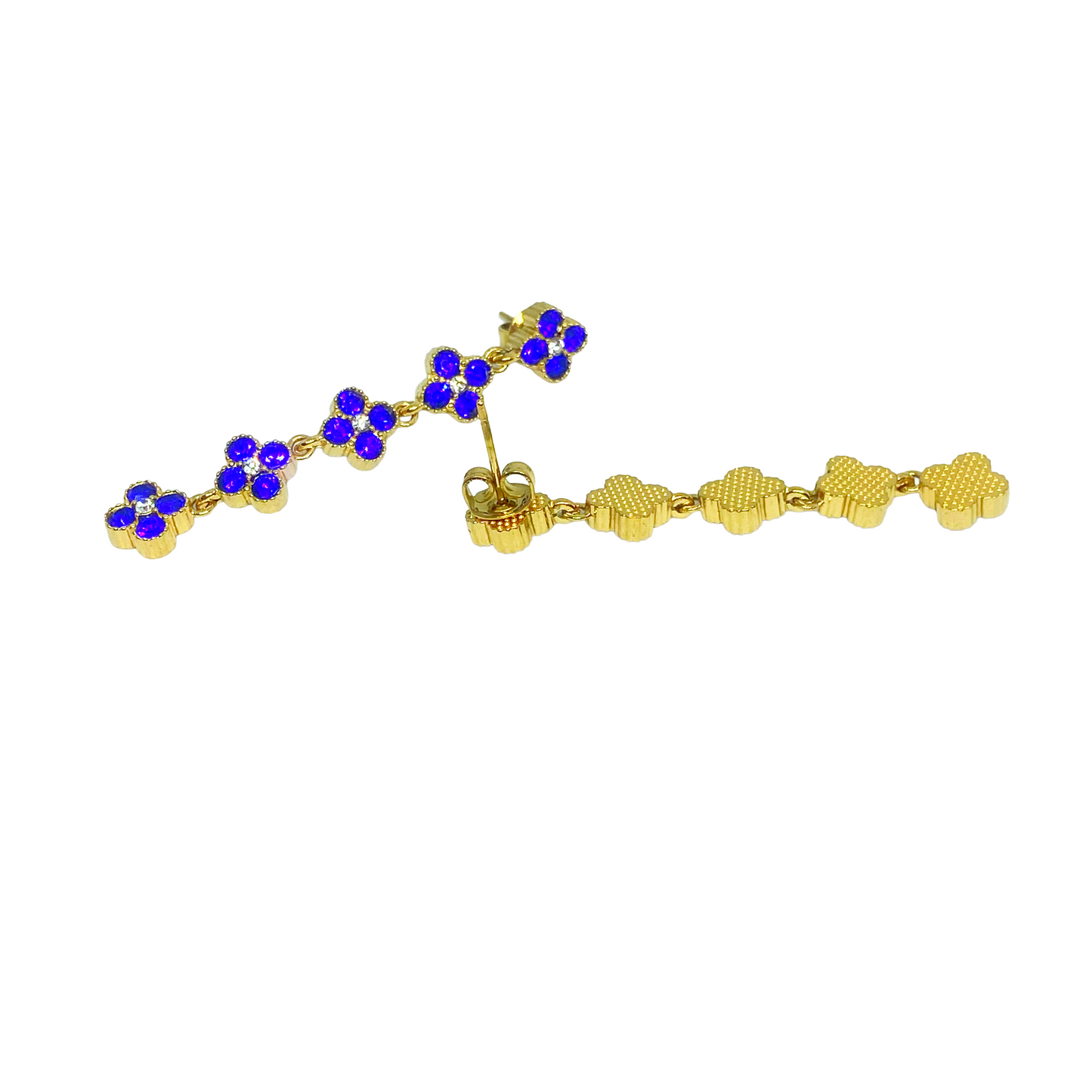 Boucles d'oreilles NELLY gold/bleu marine