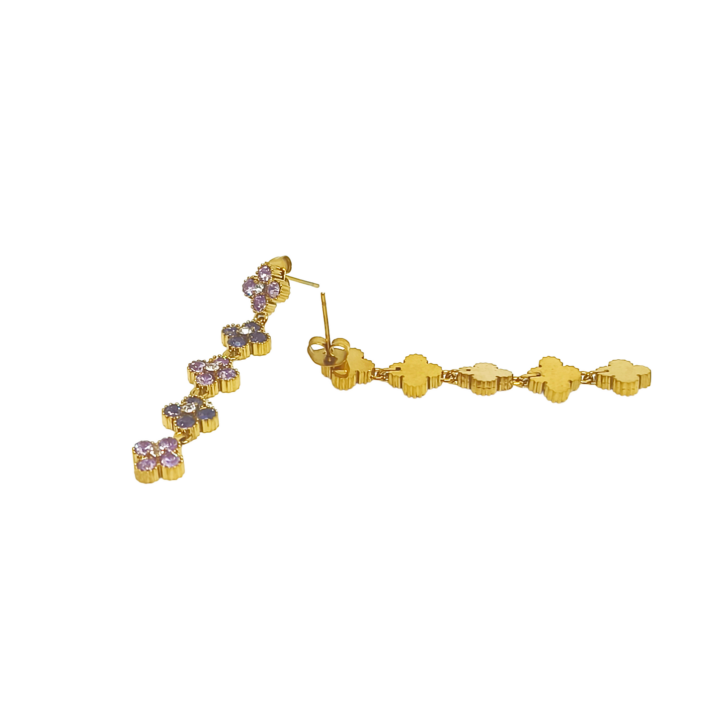 Boucles d'oreilles NELLY gold/multiviolet