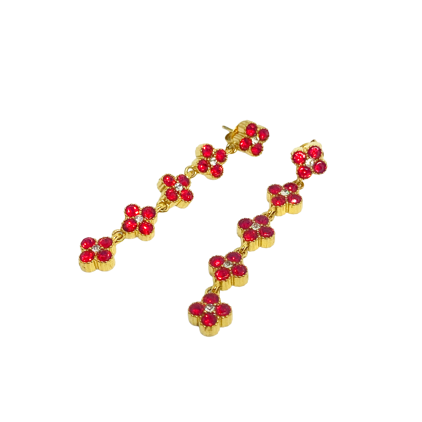 Boucles d'oreilles NELLY rouge