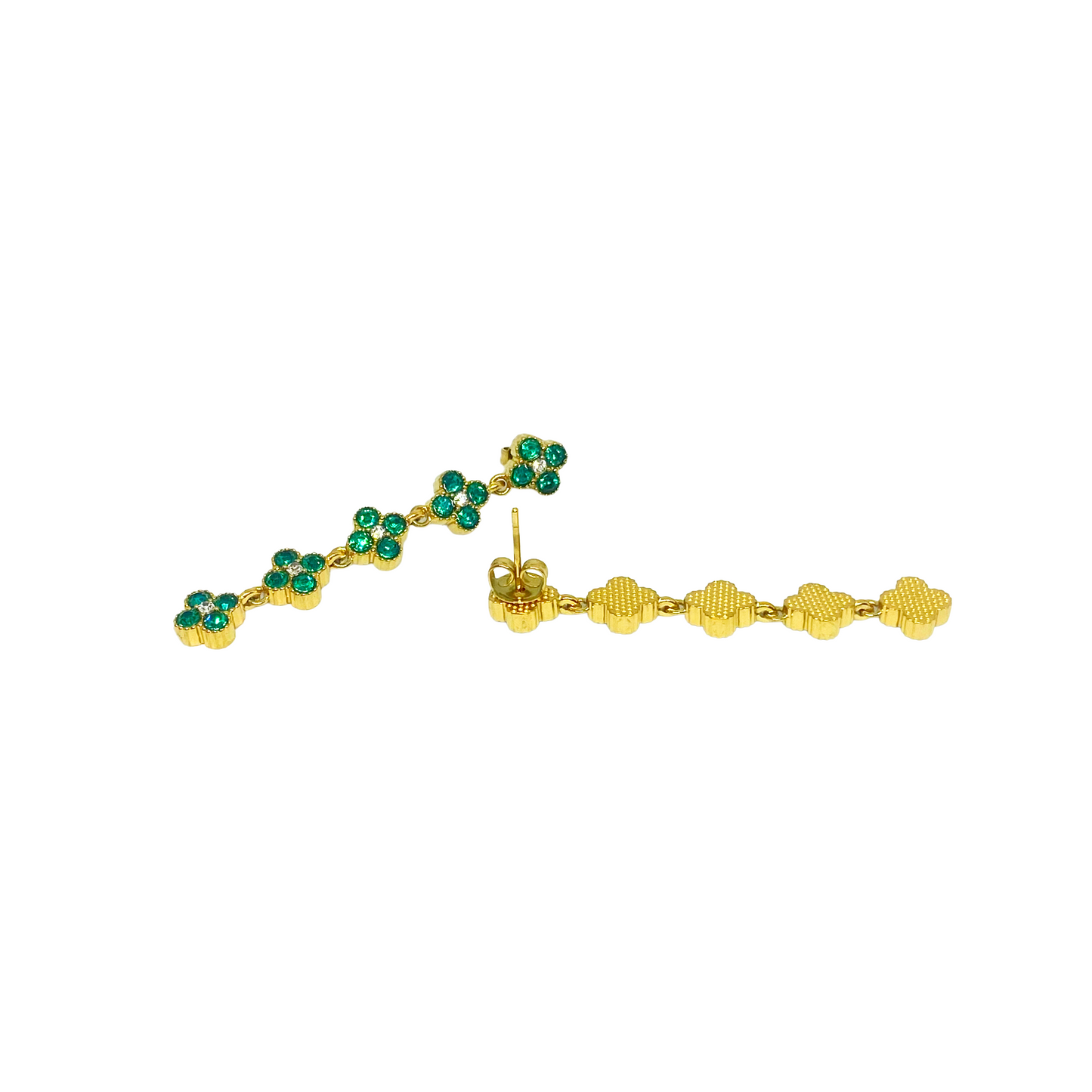 Boucles d'oreilles NELLY gold/vert