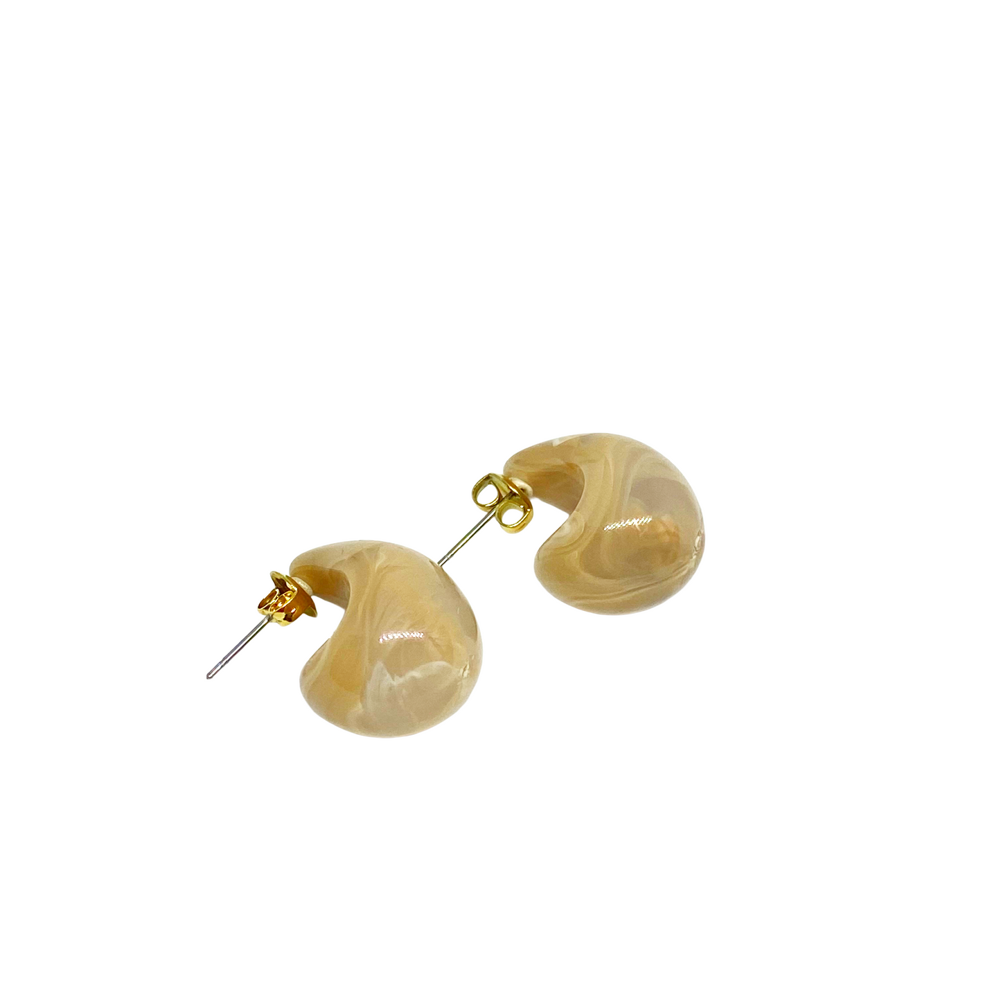 Boucles d'oreilles RIAME gold/beige