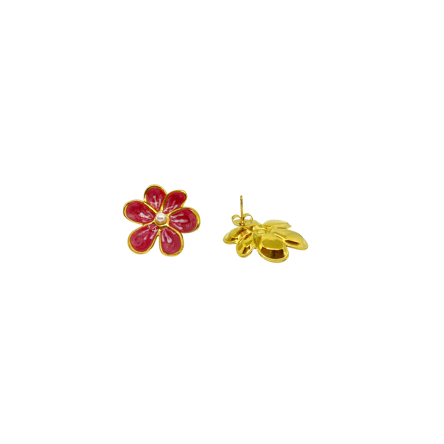 Boucles d'oreilles RIHAM gold/bordeaux