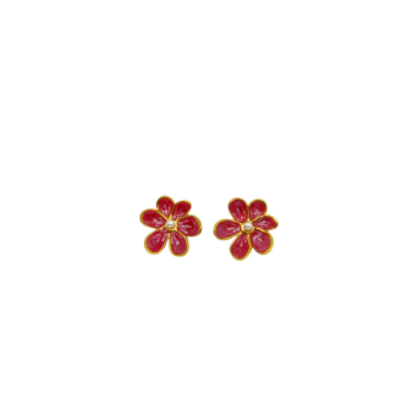 Boucles d'oreilles RIHAM gold/bordeaux
