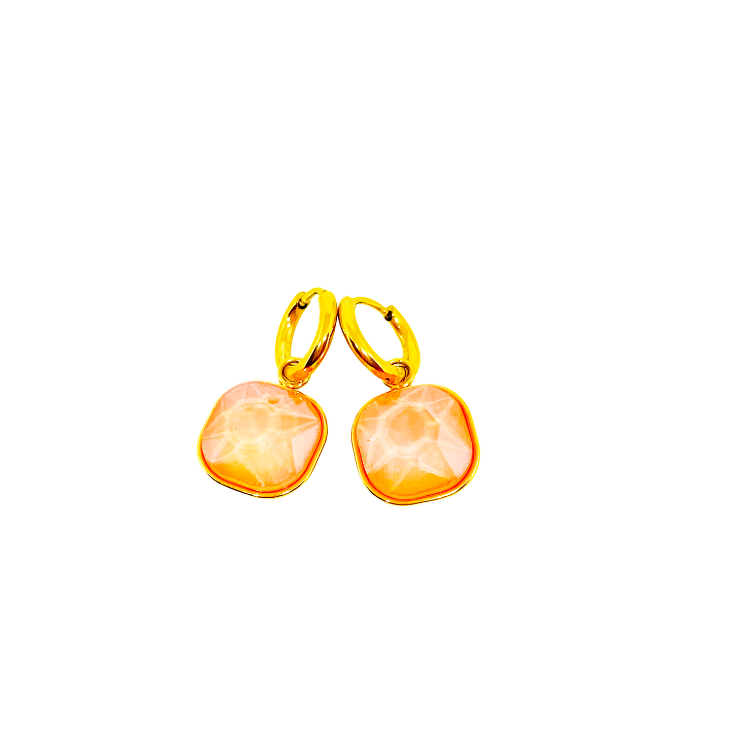 Boucles d'oreilles TATIANA gold/corail