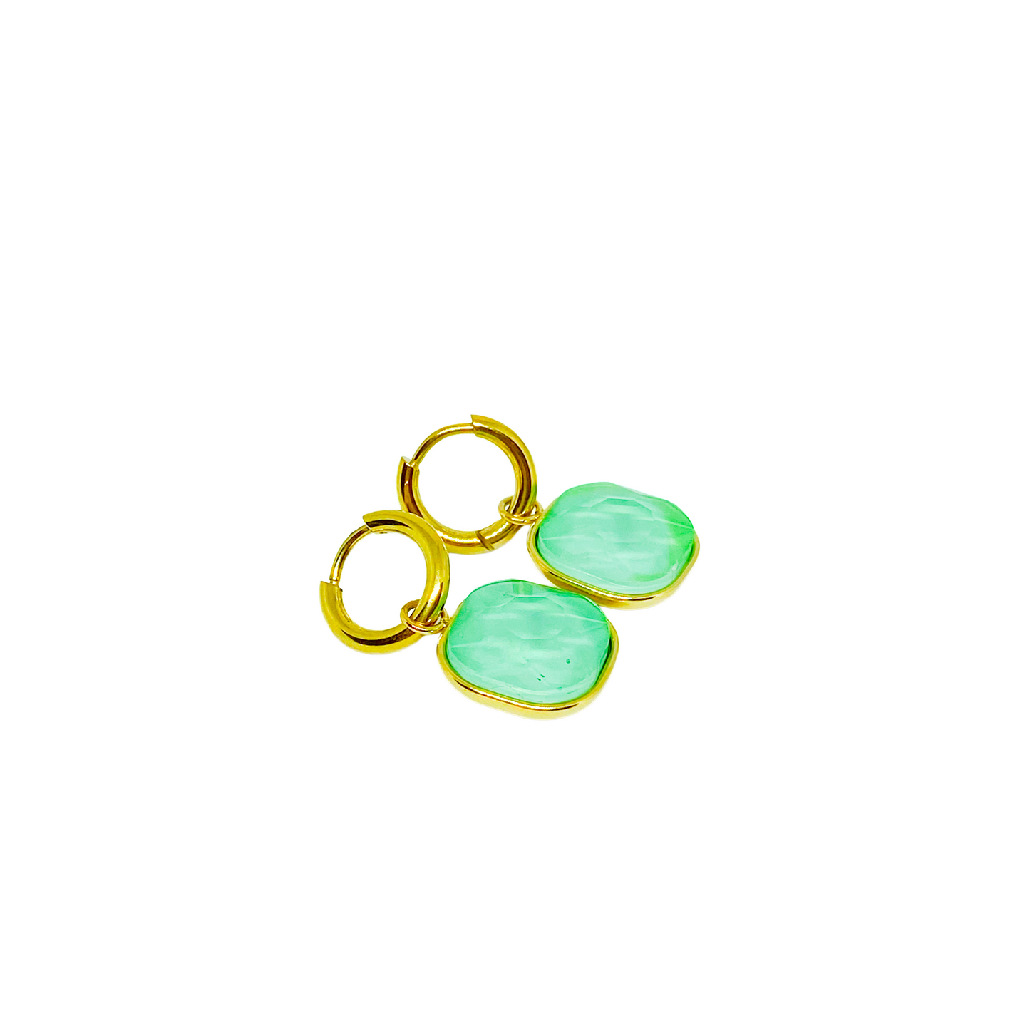 Boucles d'oreilles TATIANA gold/vert