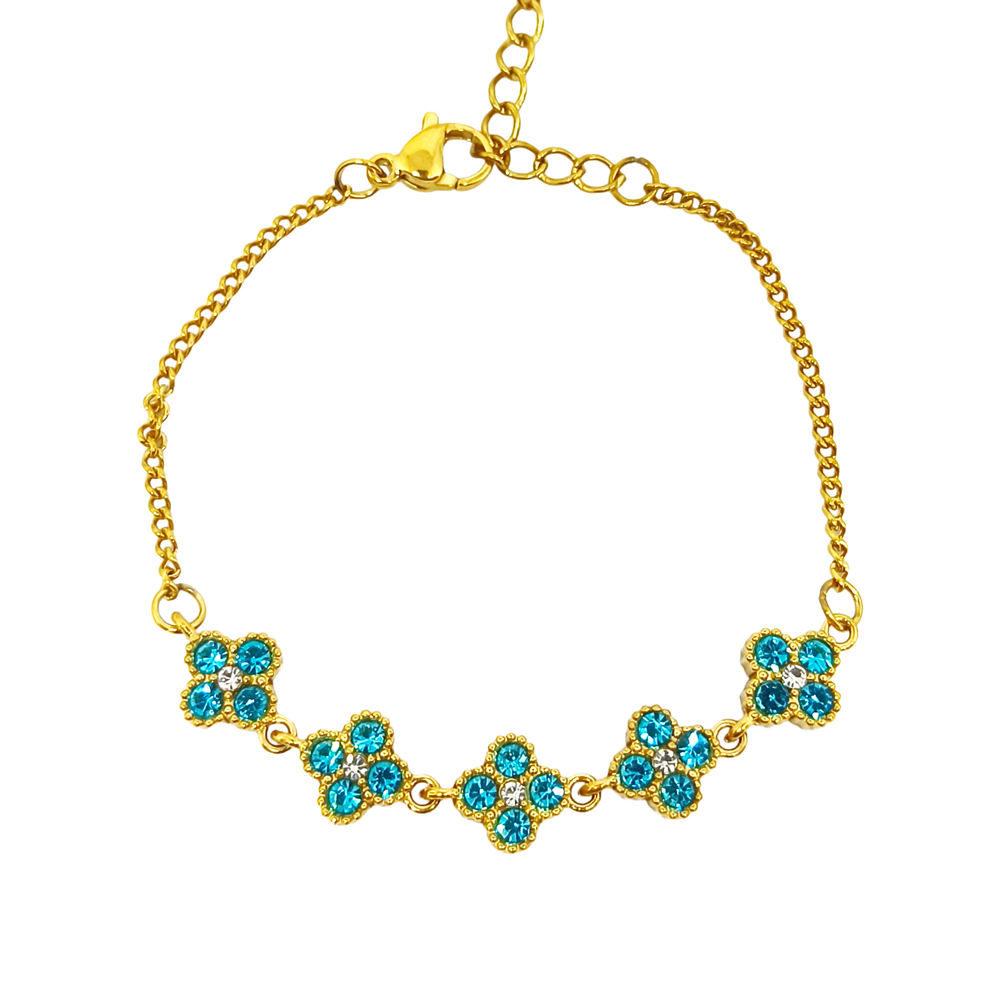 Bracelet DIANA gold/bleu ciel