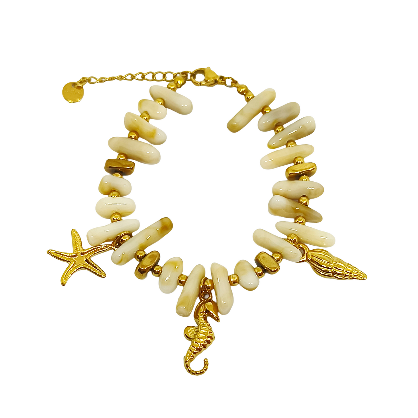 Bracelet ELVIRE gold/blanc