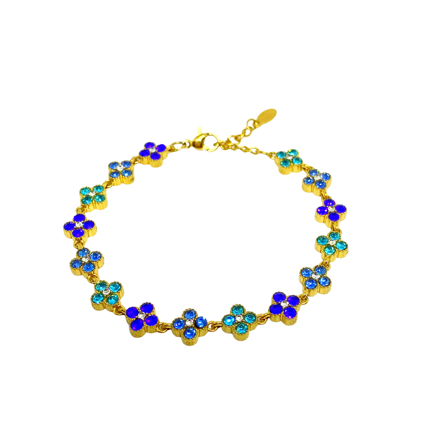 Bracelet MAHINA gold/multi bleu