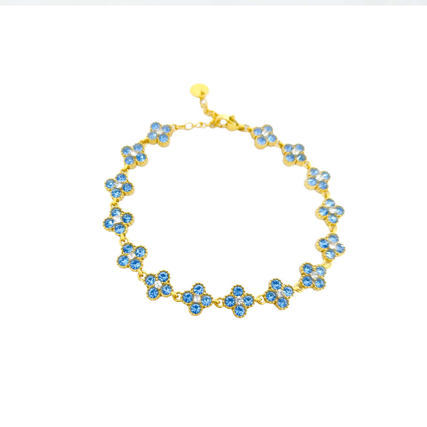 Bracelet MAHINA gold/bleu gris