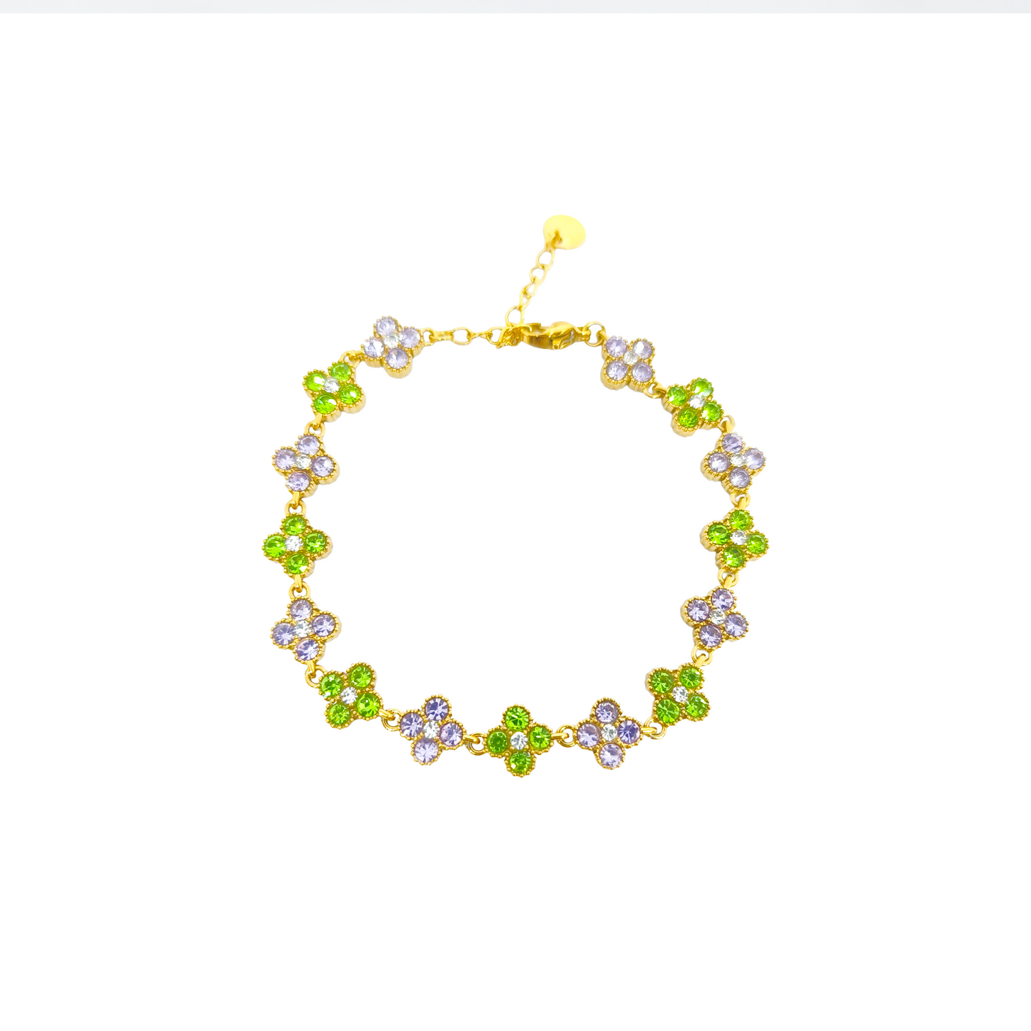Bracelet MAHINA gold/lila et pistache