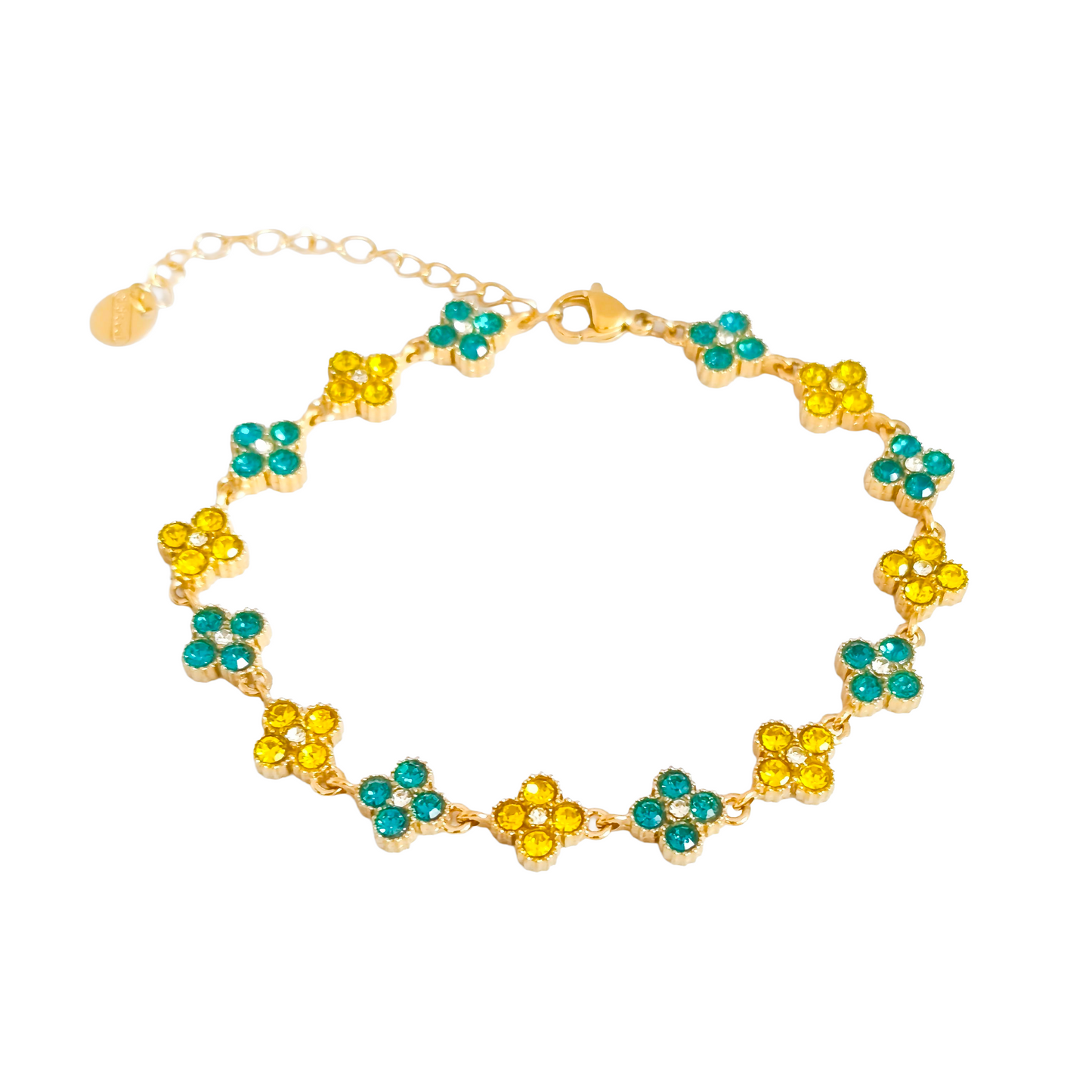 Bracelet MAHINA gold/turquoise jaune