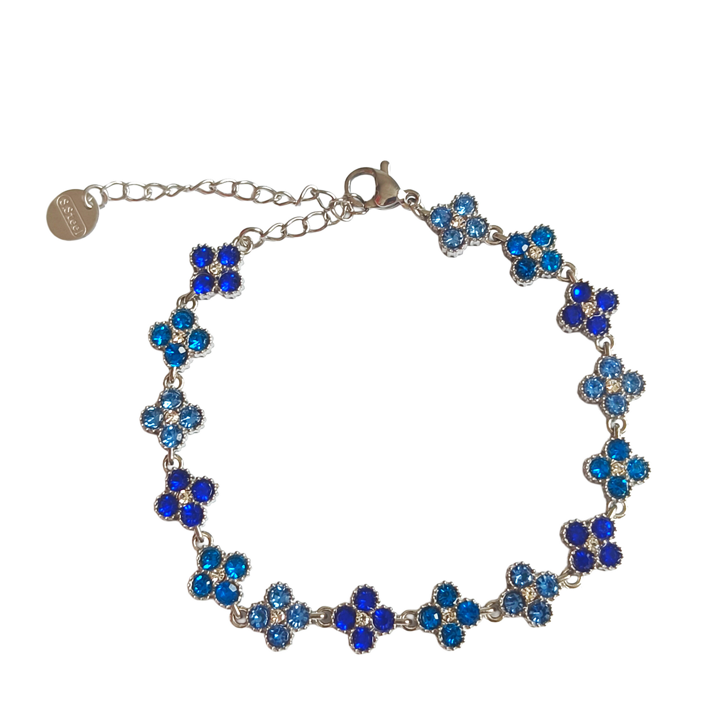 Bracelet MAHINA sylver/ multibleu