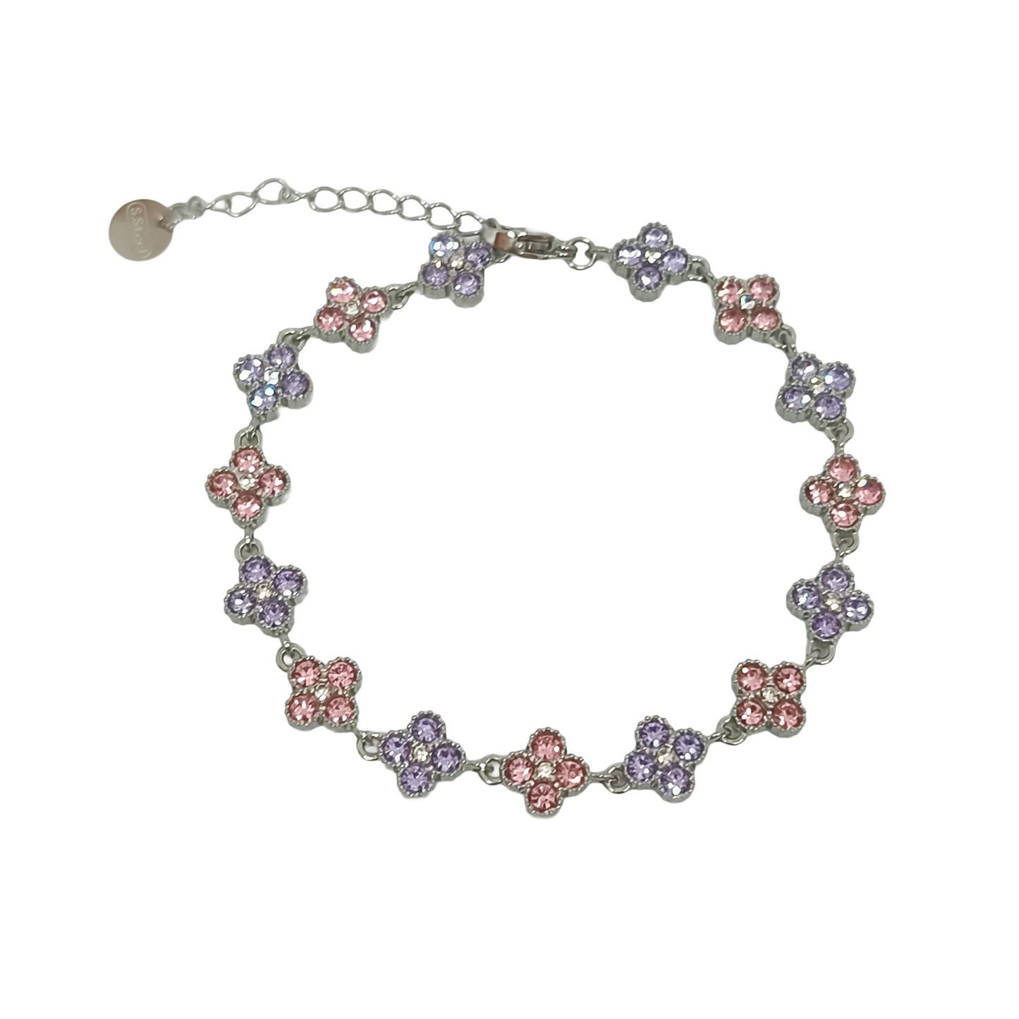 Bracelet MAHINA sylver/rose lilas