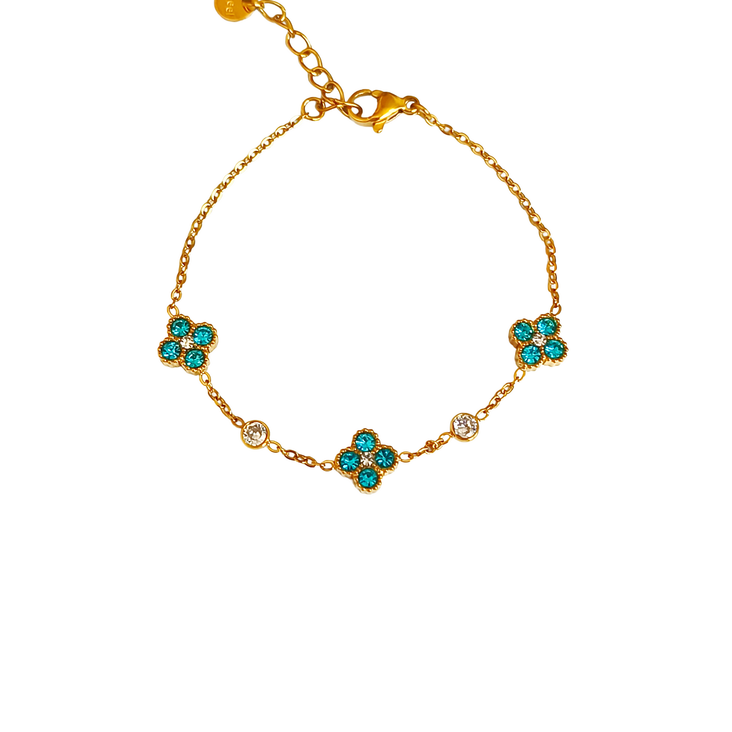 Bracelet YARA gold/bleu clair