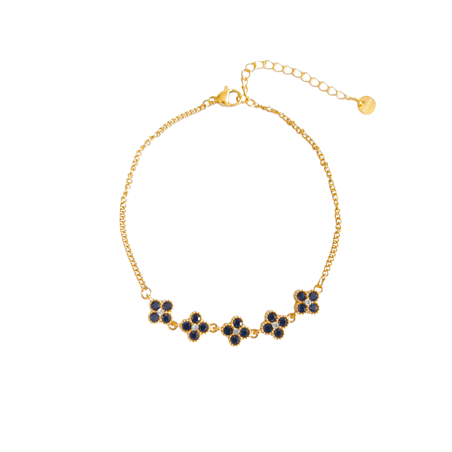 Bracelet de cheville LÉA gold/black