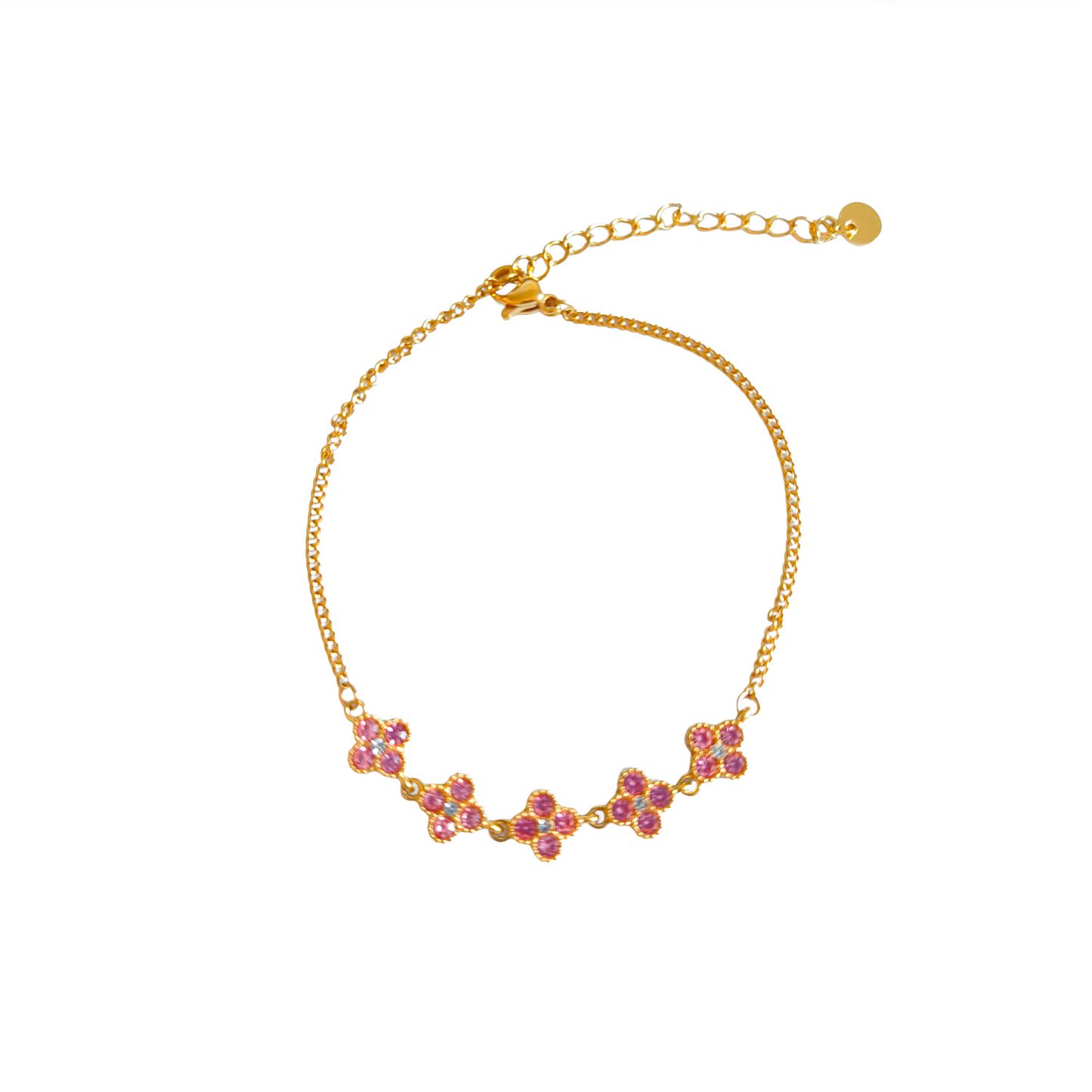 Bracelet de cheville LÉA gold/rose pâle