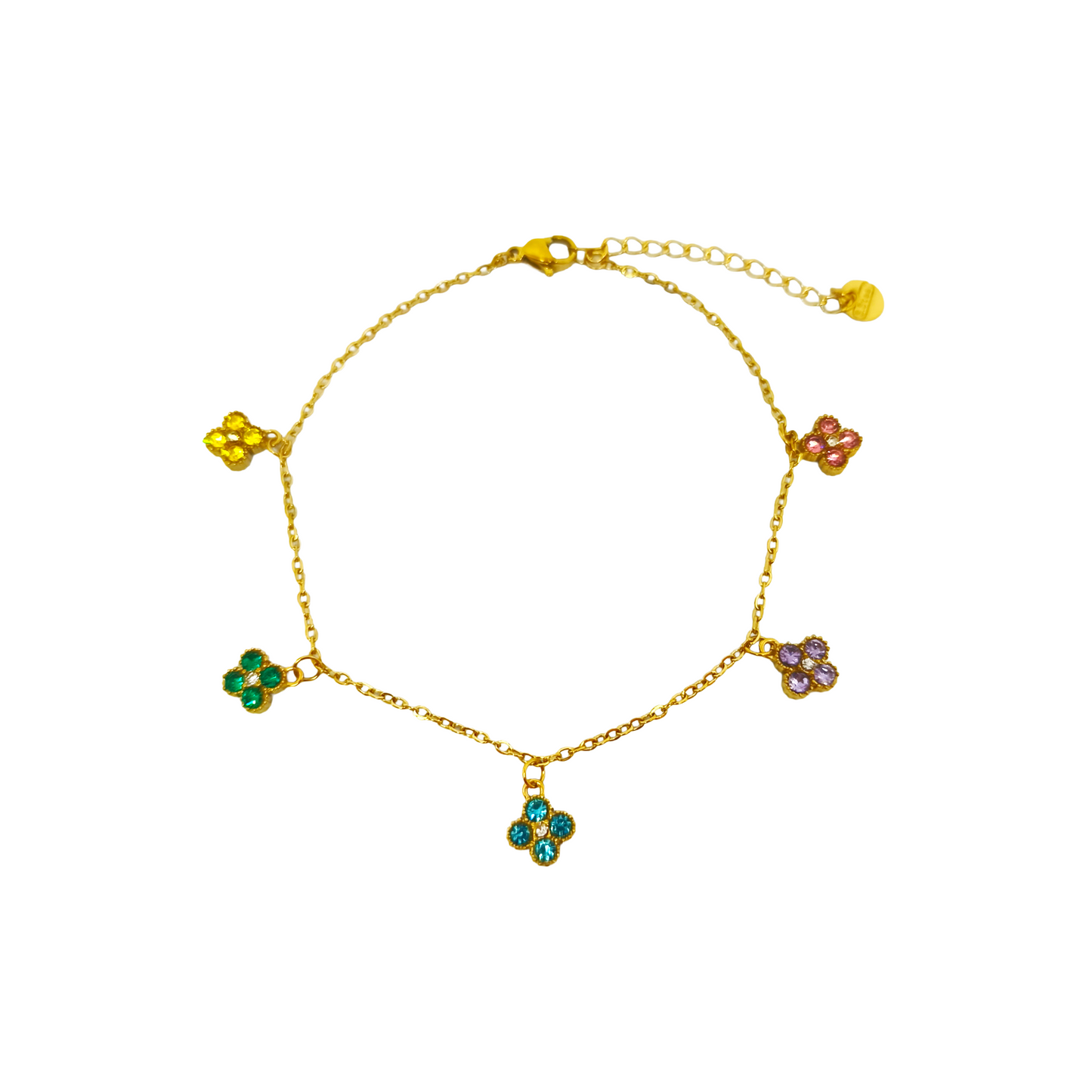 Bracelet de cheville SHAINA gold/multicolore