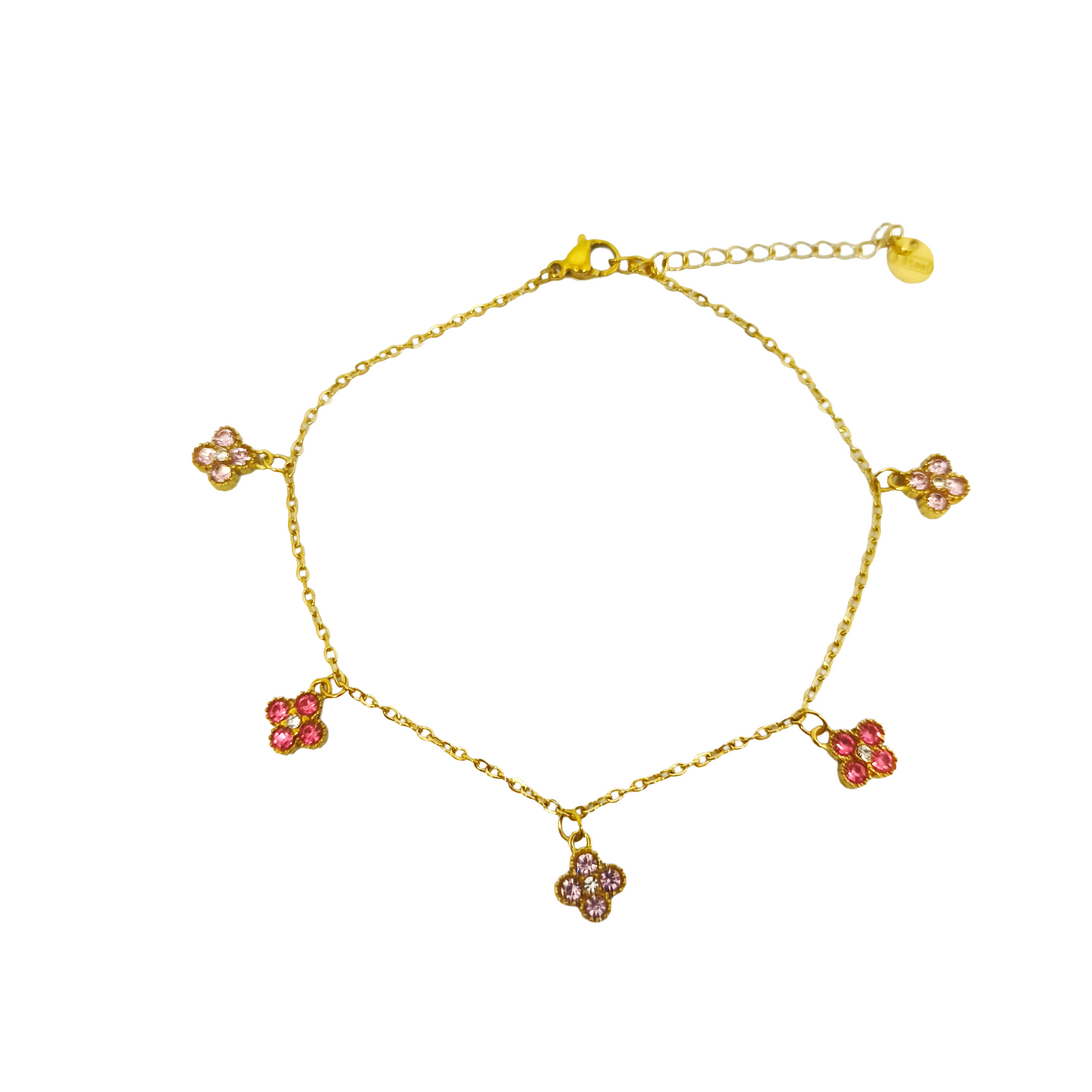 Bracelet de cheville SHAINA gold/multirose