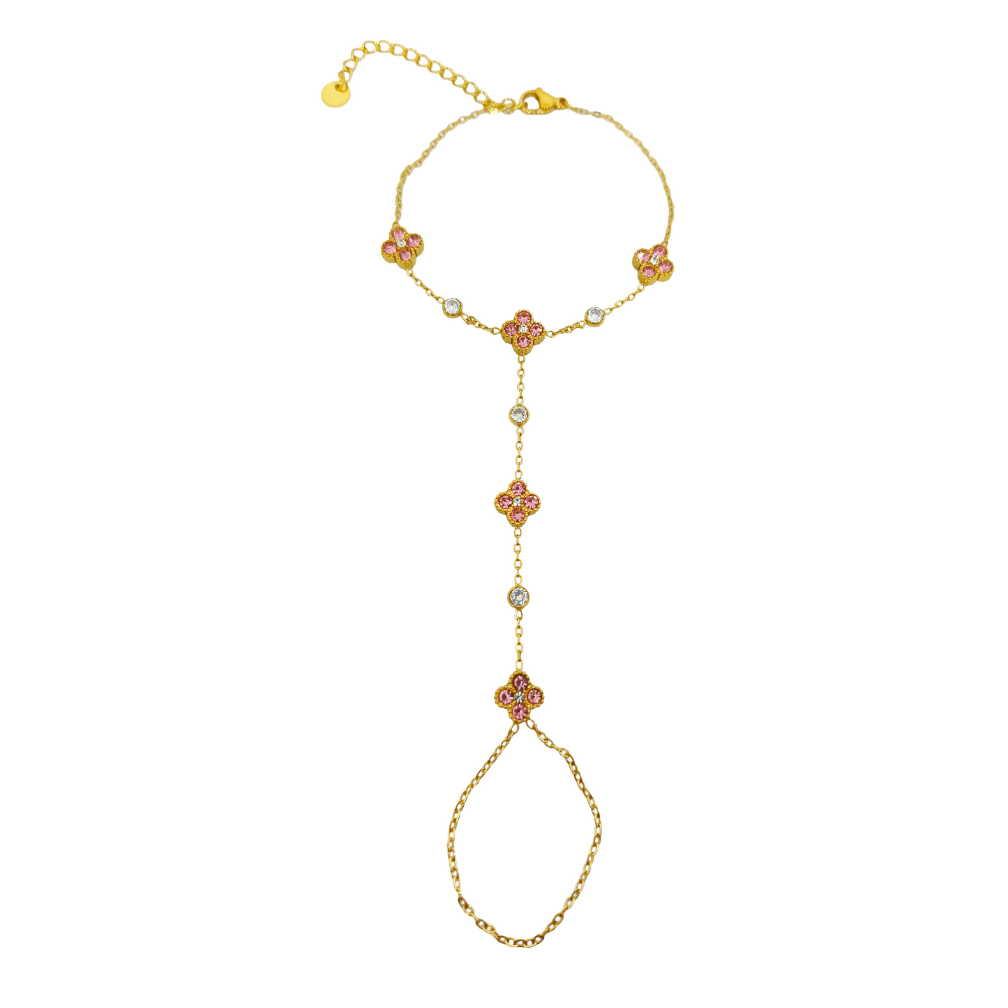 Chaine de main LOLA gold/rose pâle