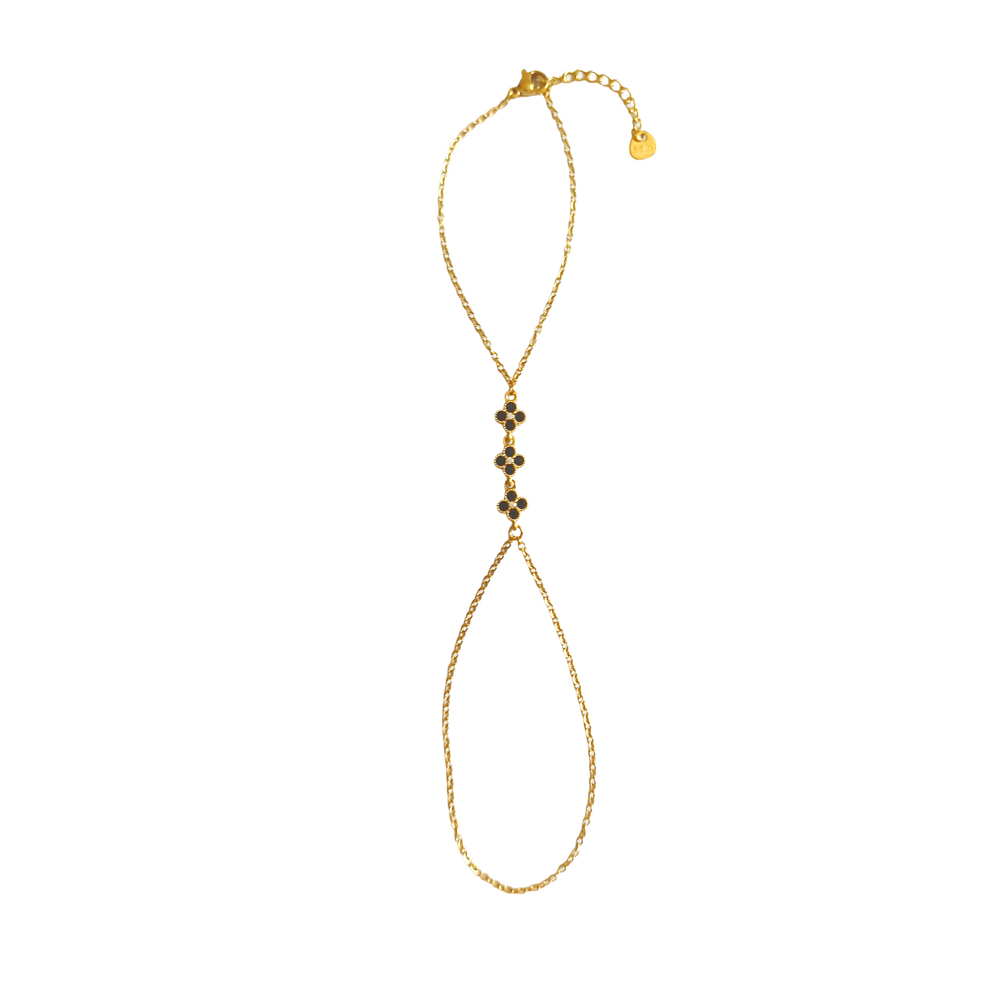 Chaine de main RITA gold/black