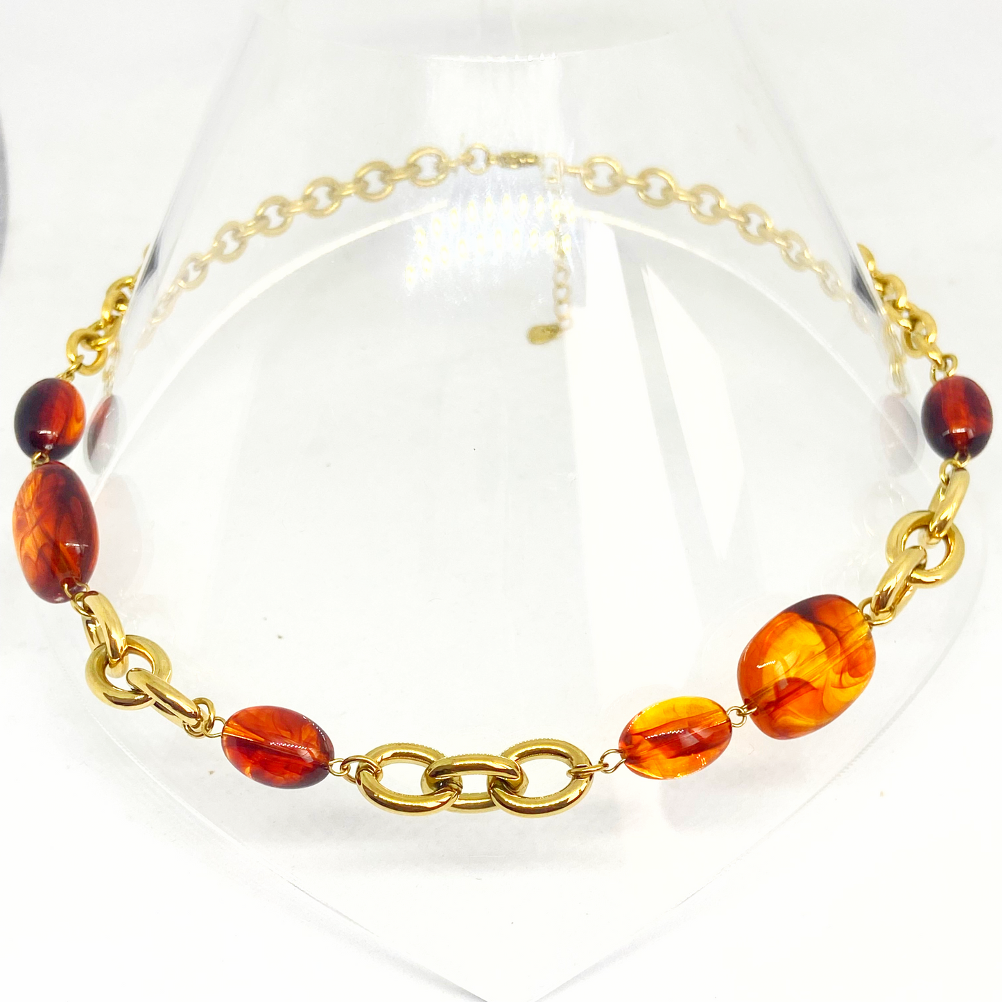 Collier AFNANE gold/marron