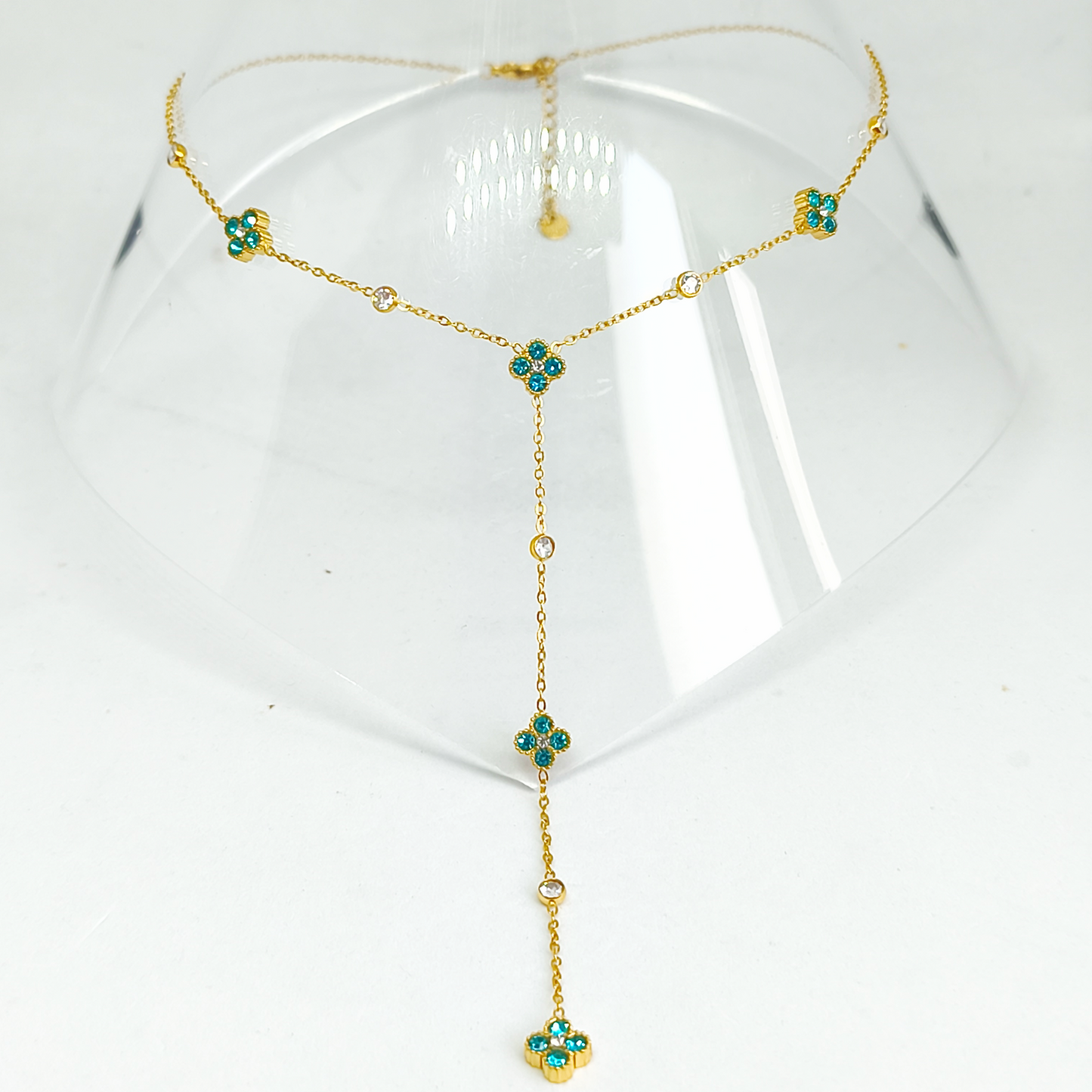 Collier ANGELIKA gold/bleu clair