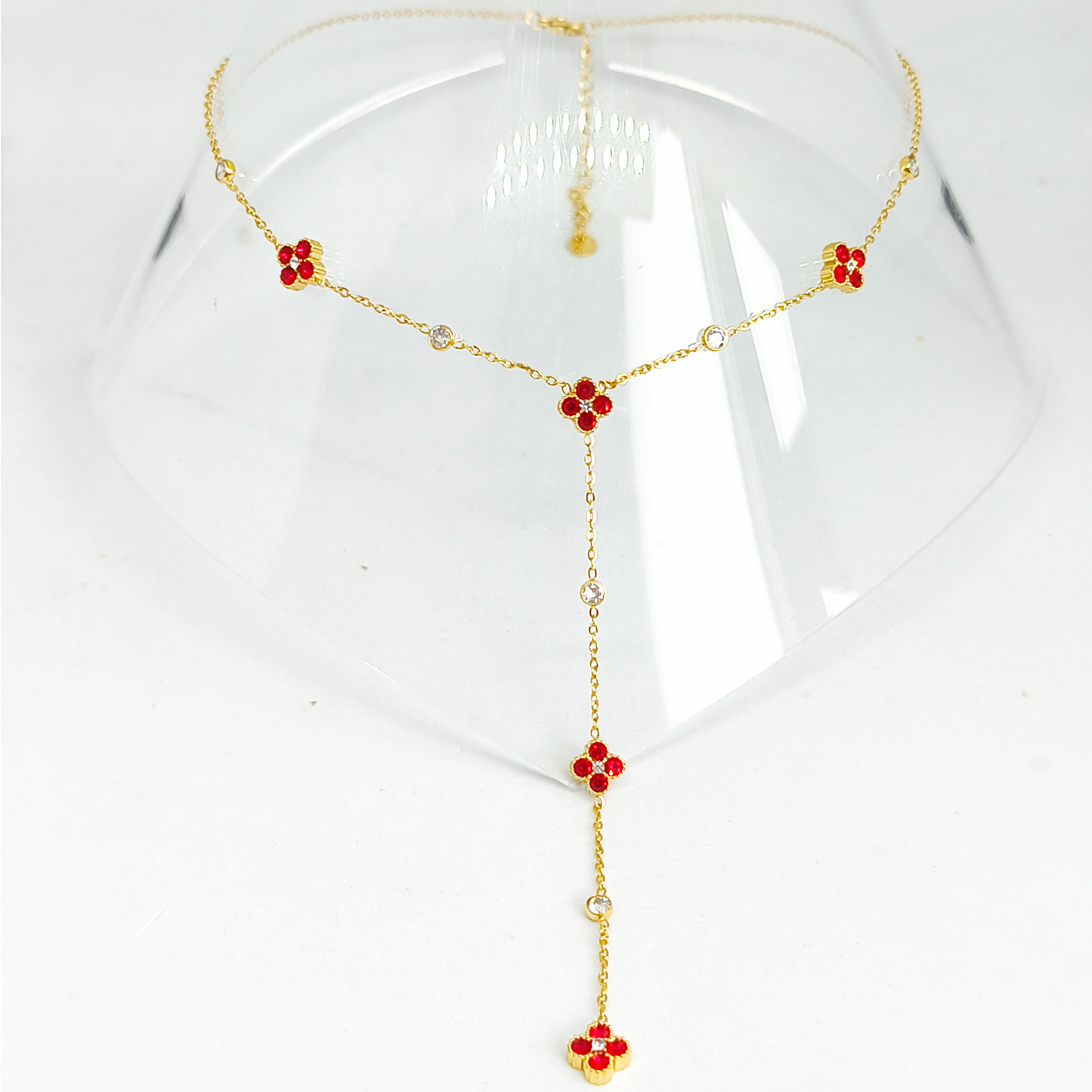 Collier ANGELIKA gold/rouge
