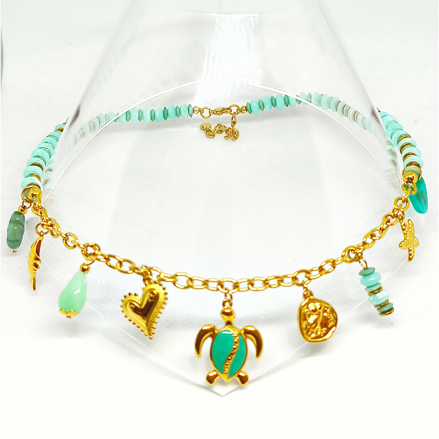 Collier LANAÉ gold/vert