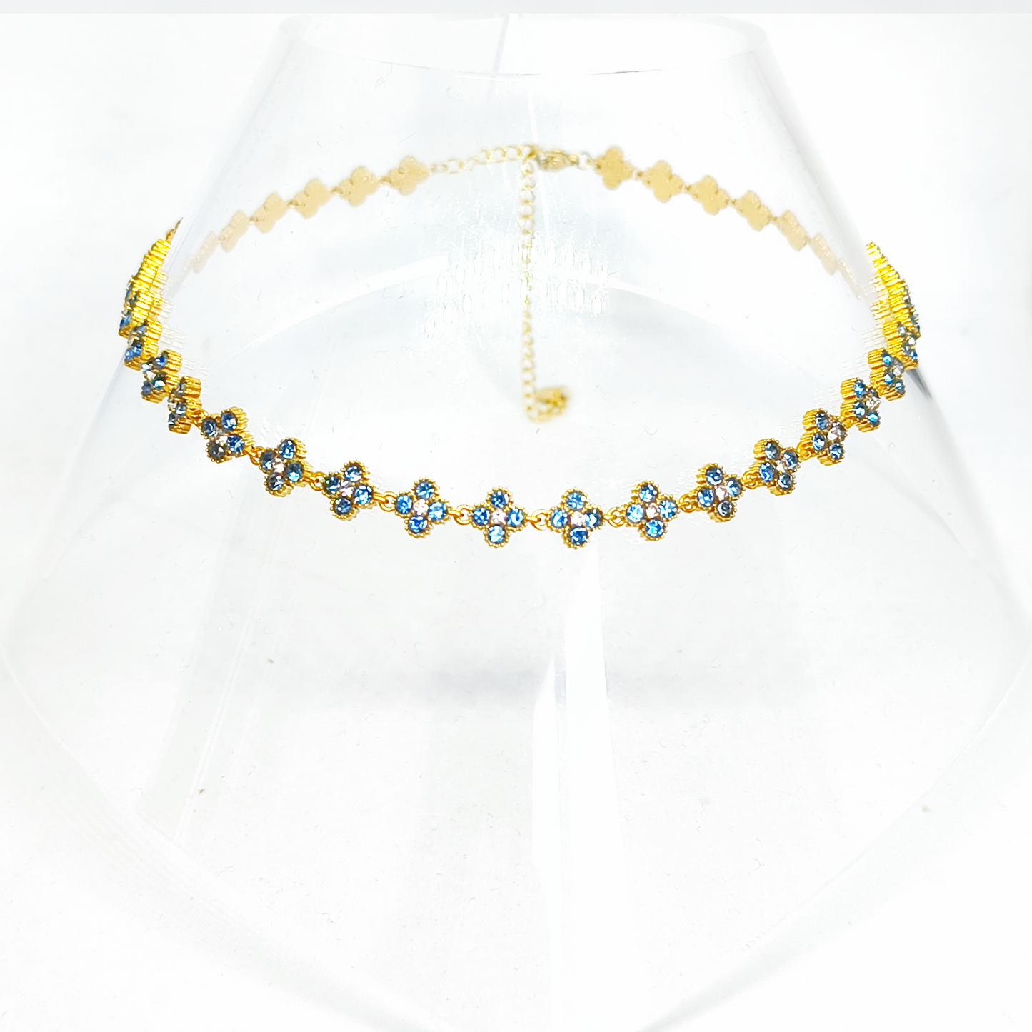 Collier MELANIA gold/bleu gris