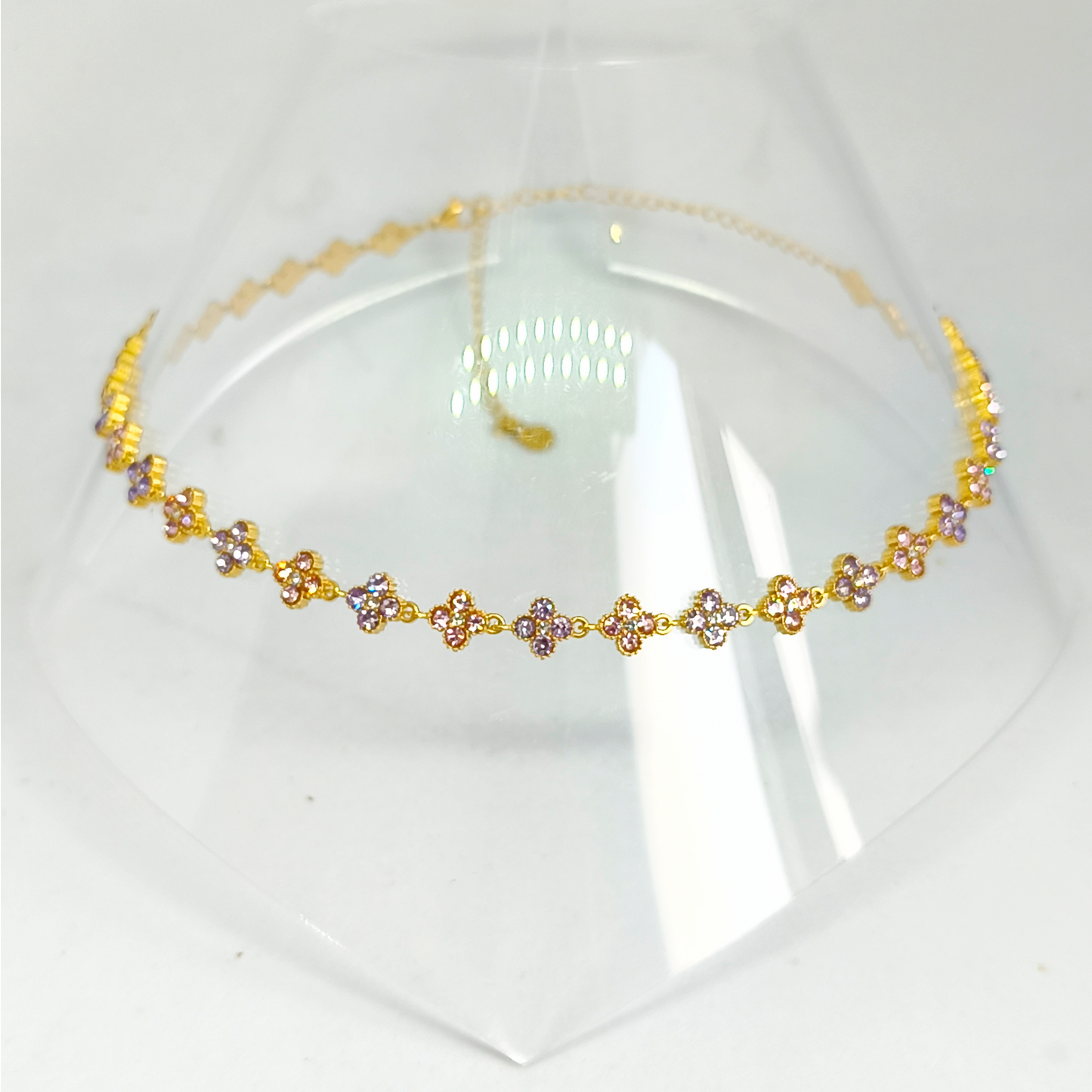 Collier MELANIA gold/lilas & rose