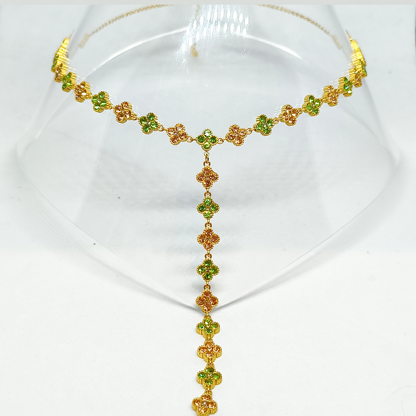 Collier TELMA gold/champagne pistache