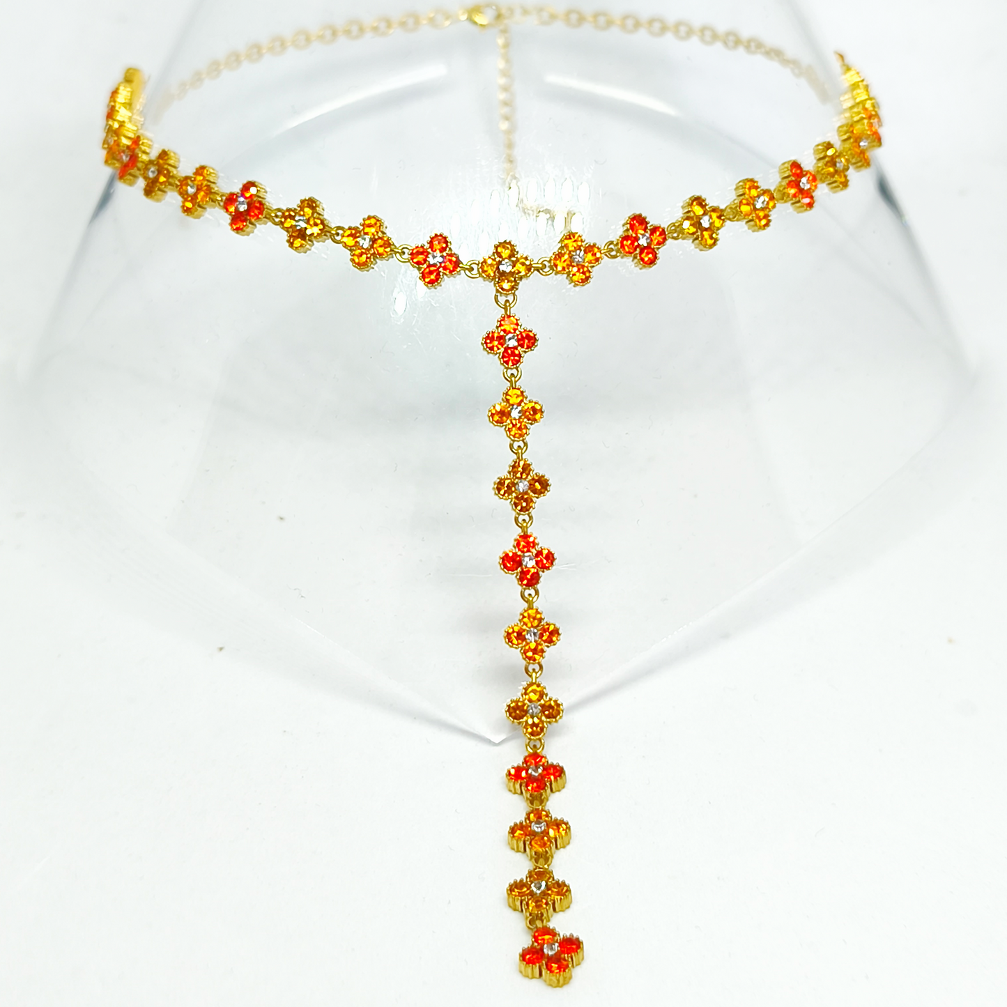 Collier TELMA gold/multi orange