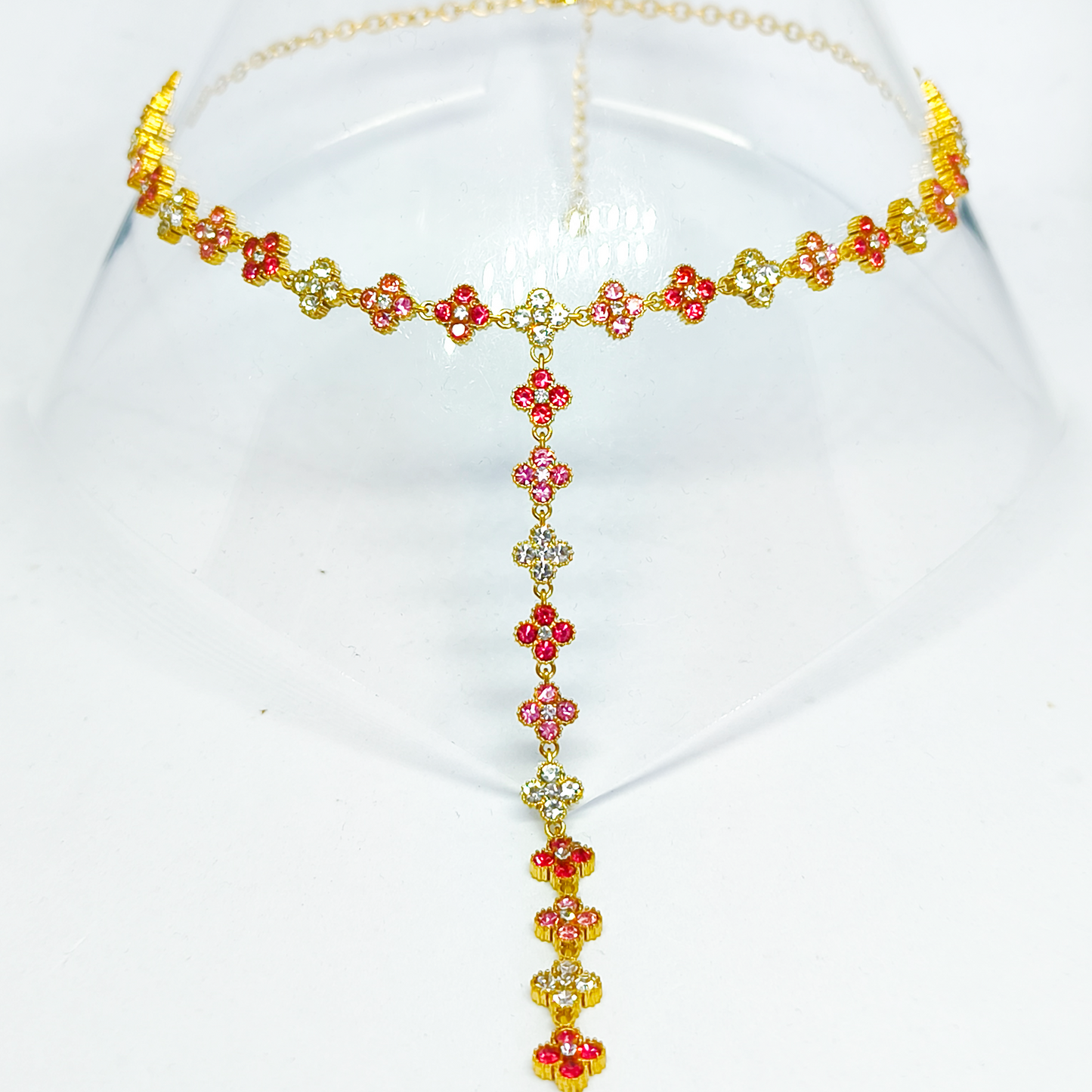 Collier TELMA gold/rose et blanc