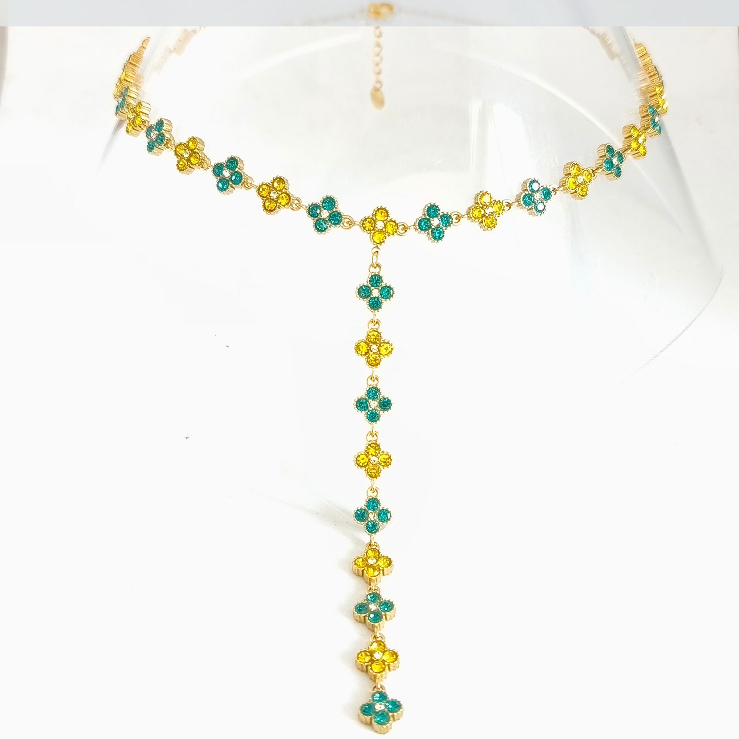 Collier TELMA gold/turquoise jaune