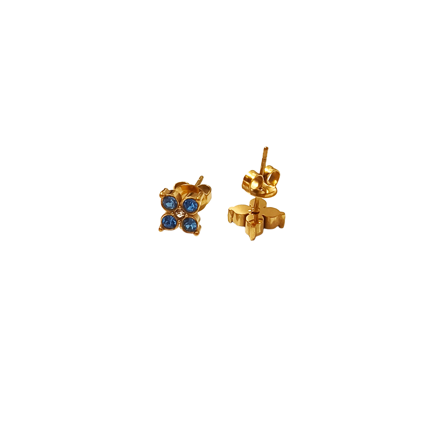 Boucles d'oreilles STESSY gold/ bleu gris