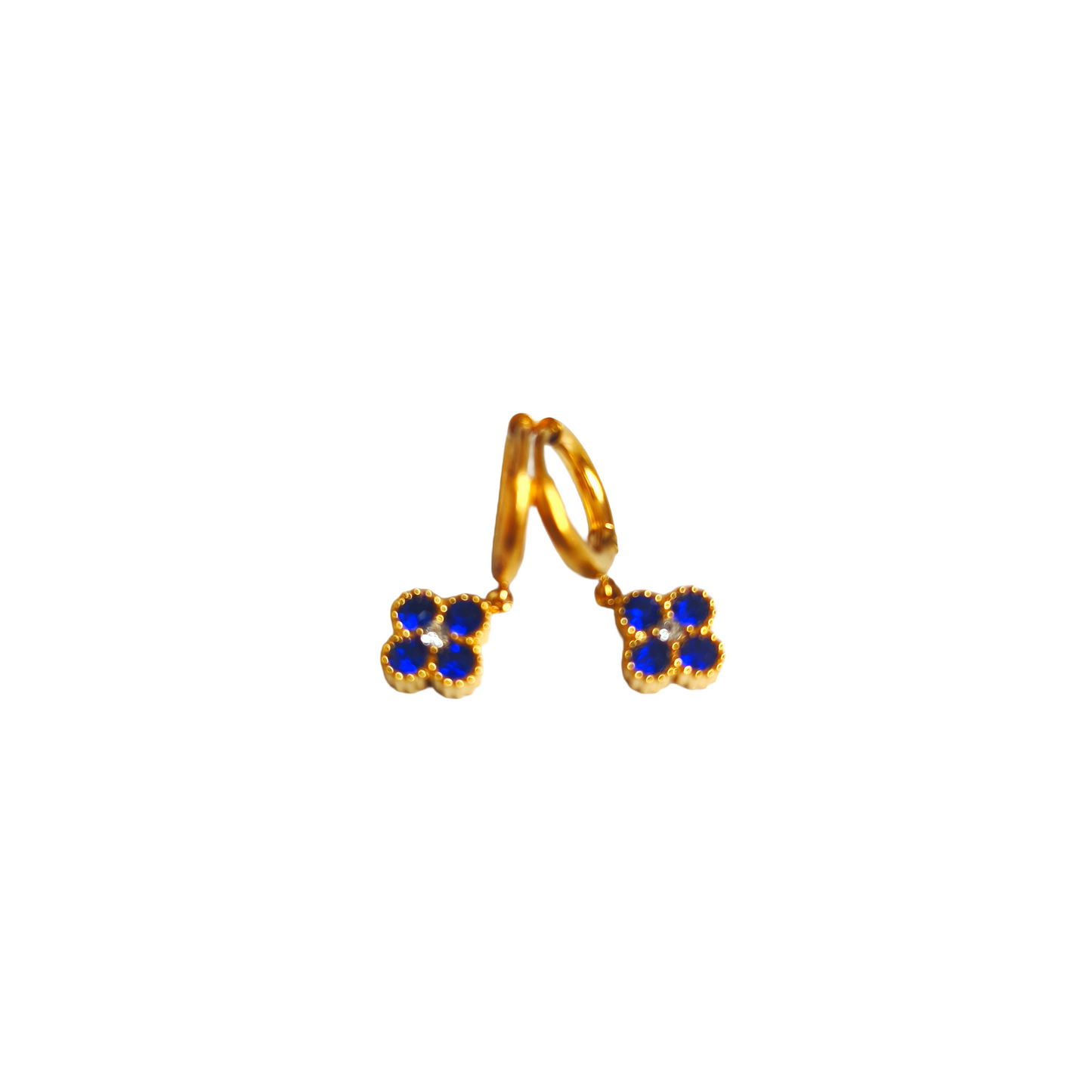 Boucles EMMA gold/bleu roi