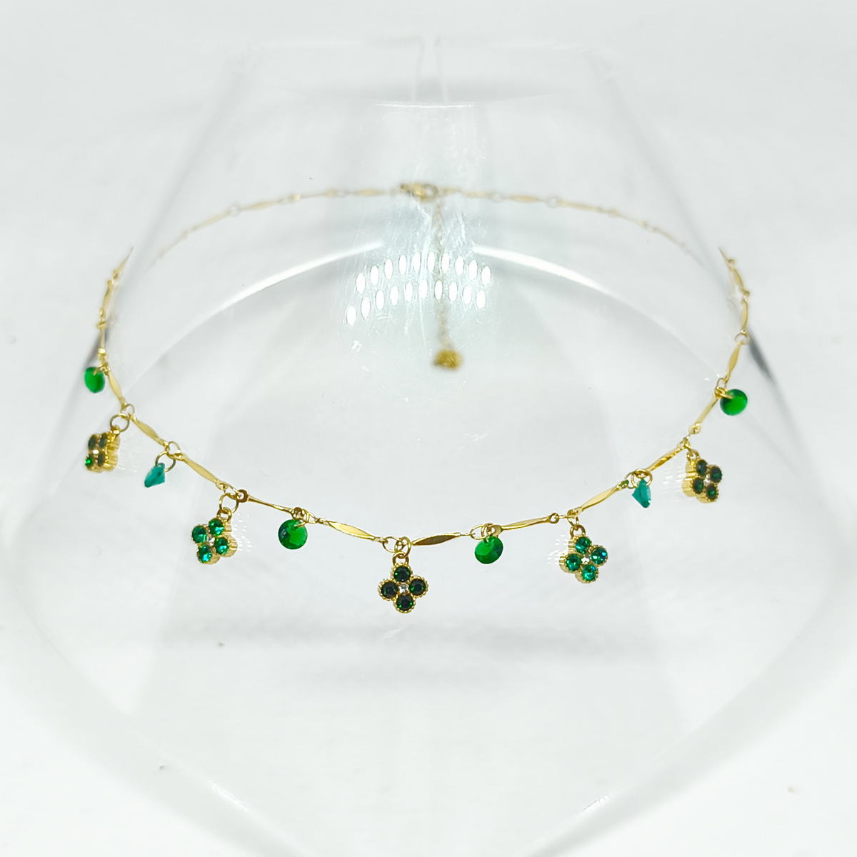 Collier Zoé gold/vert
