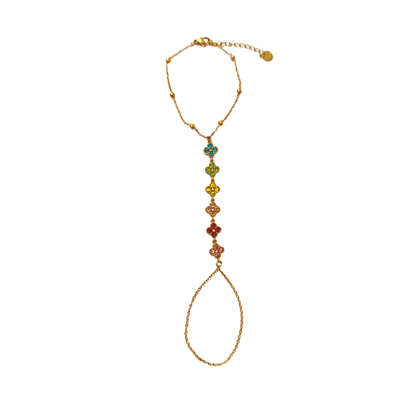 Chaine de main RACHEL gold/multi pastel